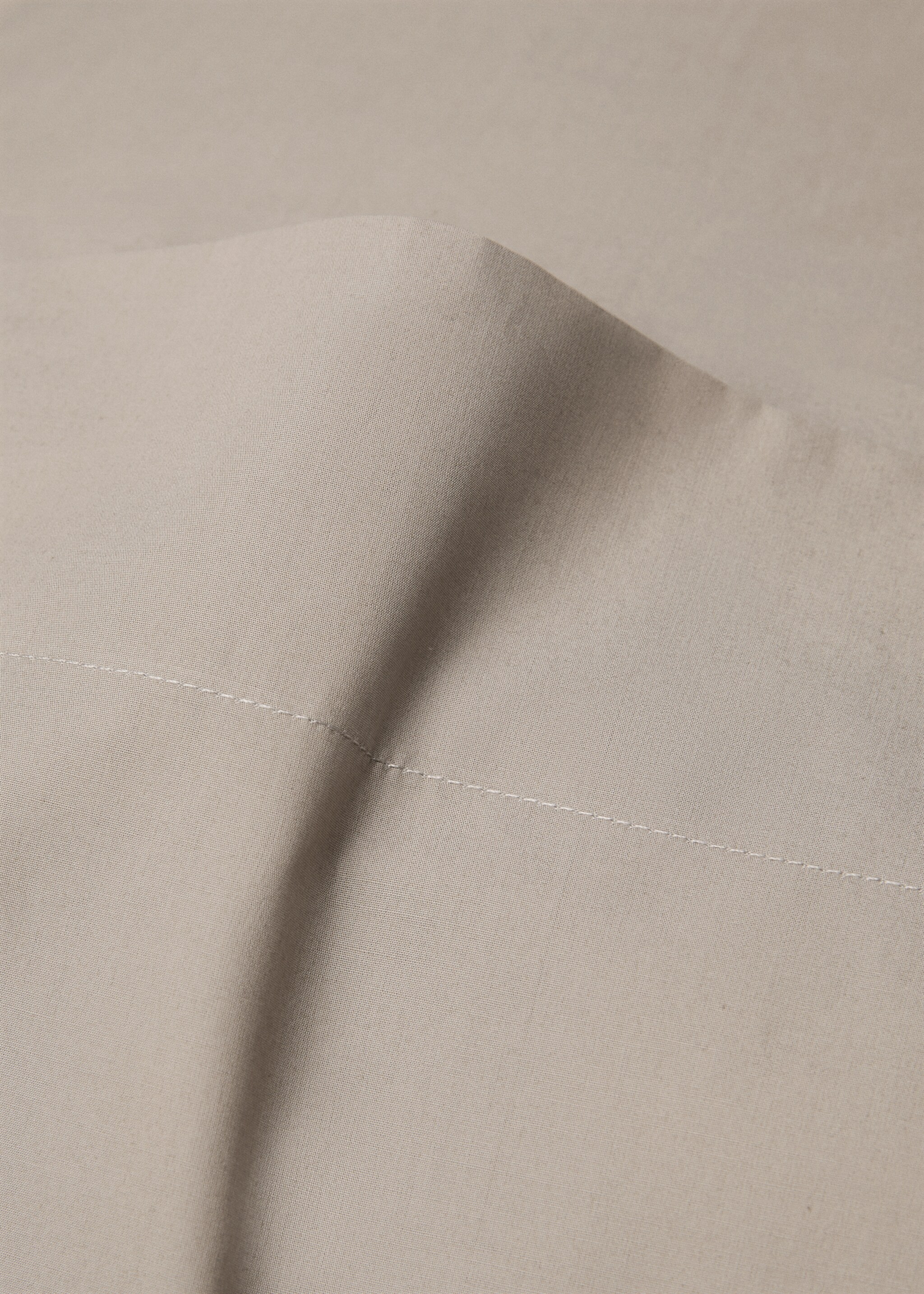 Cotton pillowcase 300 threads 45x110cm - Details of the article 1, Medium Grey. Ref: 77031025-00.