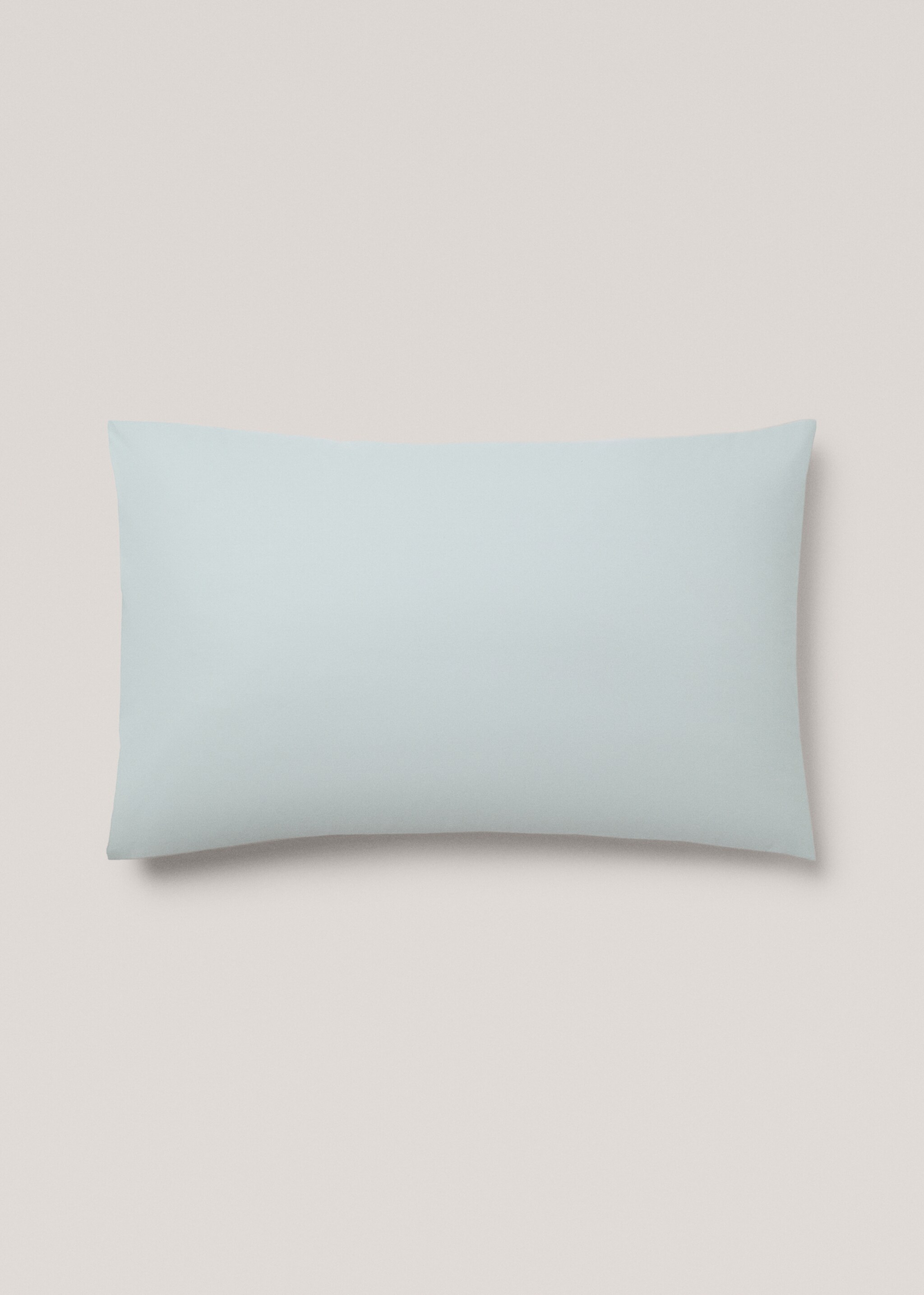 300-thread percale cotton pillowcase  50x75cm - Article without model, Aqua Green. Ref: 77031027-00.