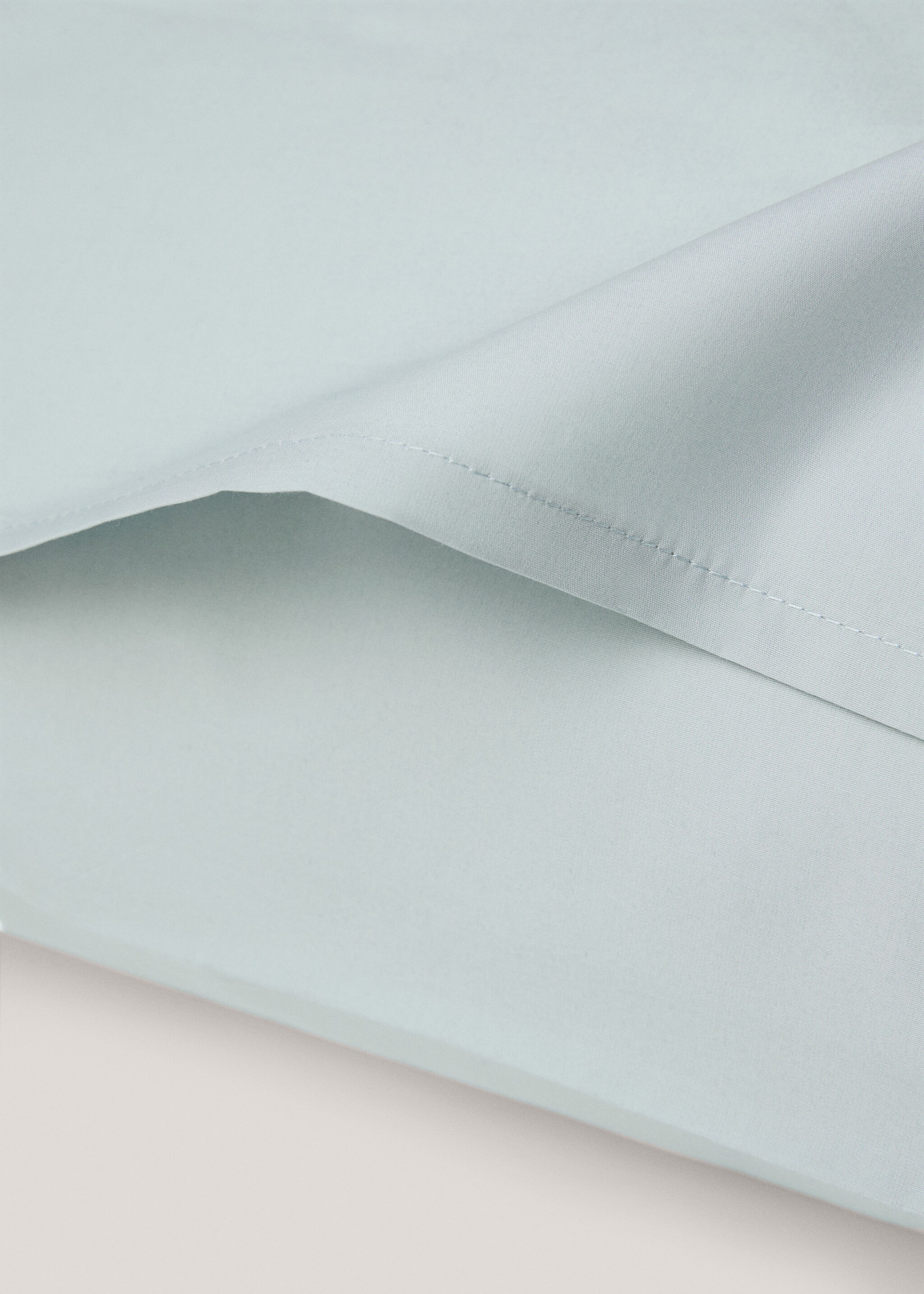 300-thread percale cotton pillowcase  50x75cm - Details of the article 1, Aqua Green. Ref: 77031027-00.