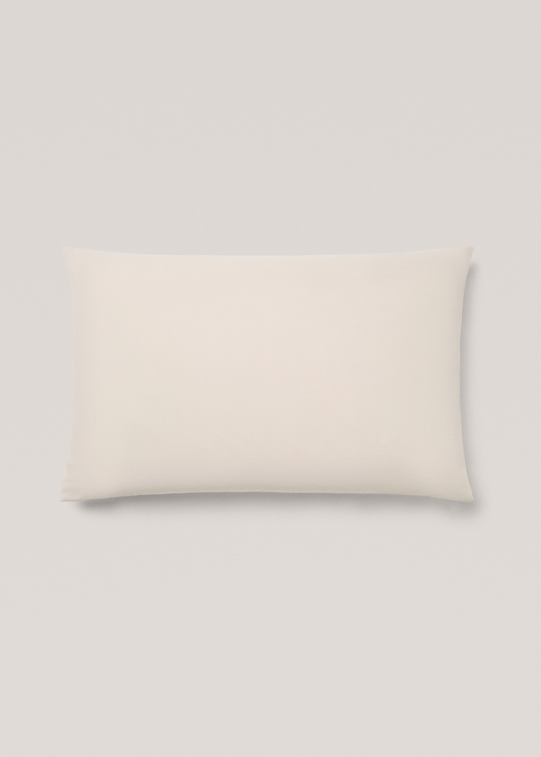 Povlak na polštář praná bavlna 50 x 75 cm - Zboží bez modelu, Písková. Ref: 77031028-00.