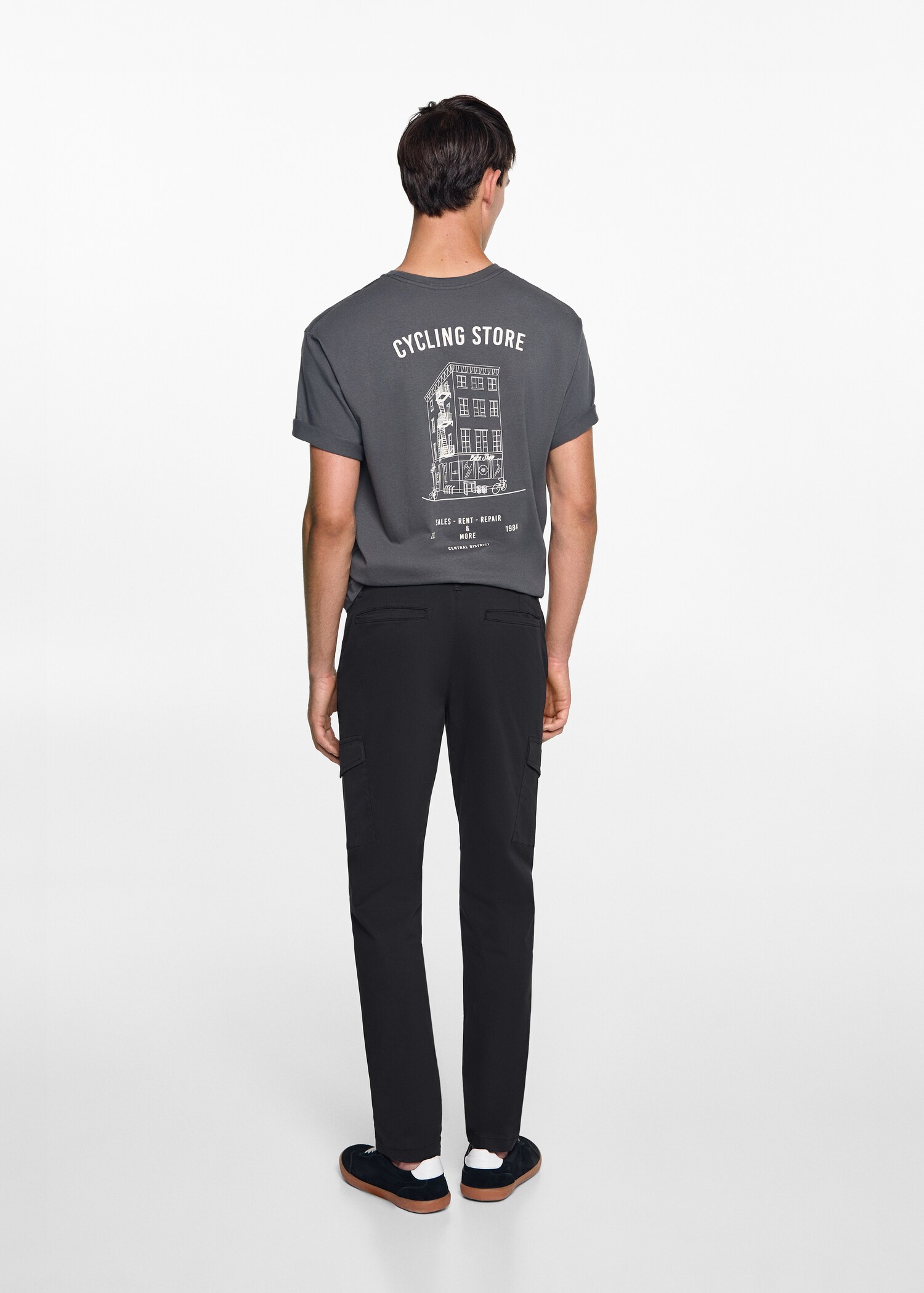 Cotton cargo trousers - Reverse of the article