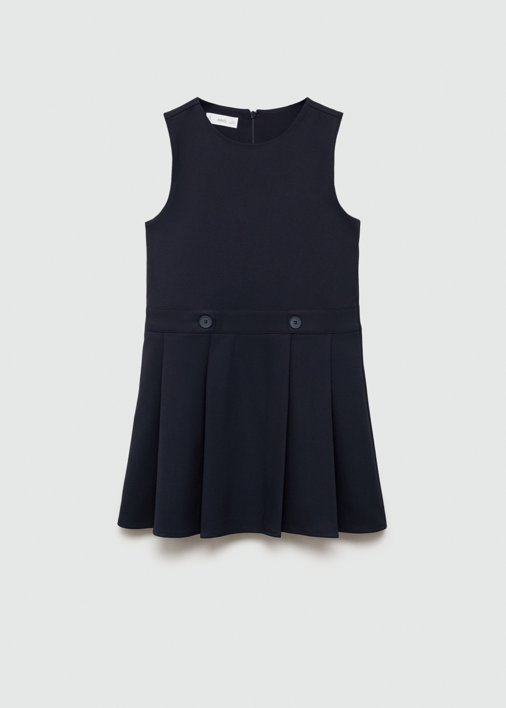 Pleated short dress - Article without model, Dark Navy. Ref: 77032008-00.