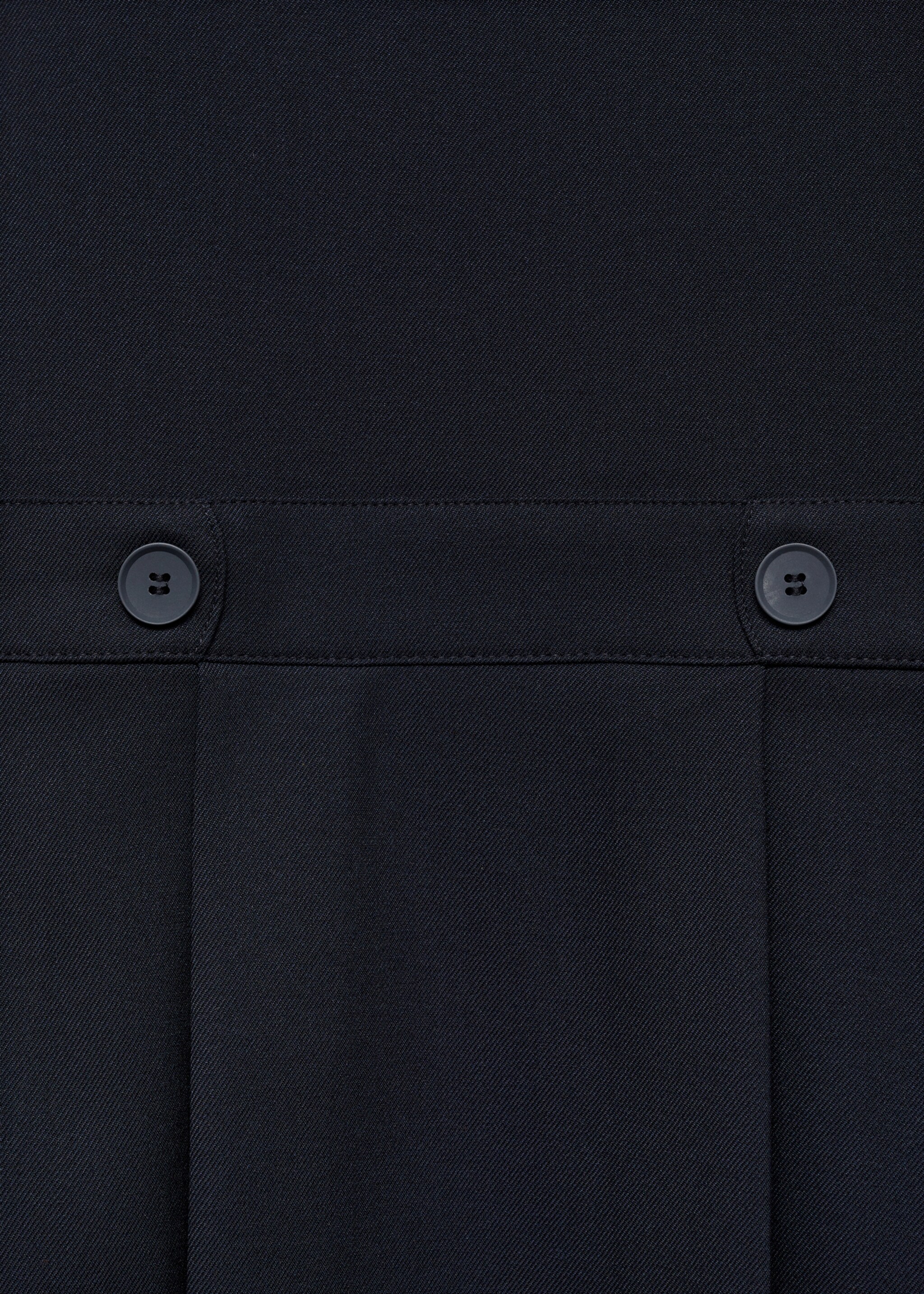 Pleated short dress - Details of the article 8, Dark Navy. Ref: 77032008-00.