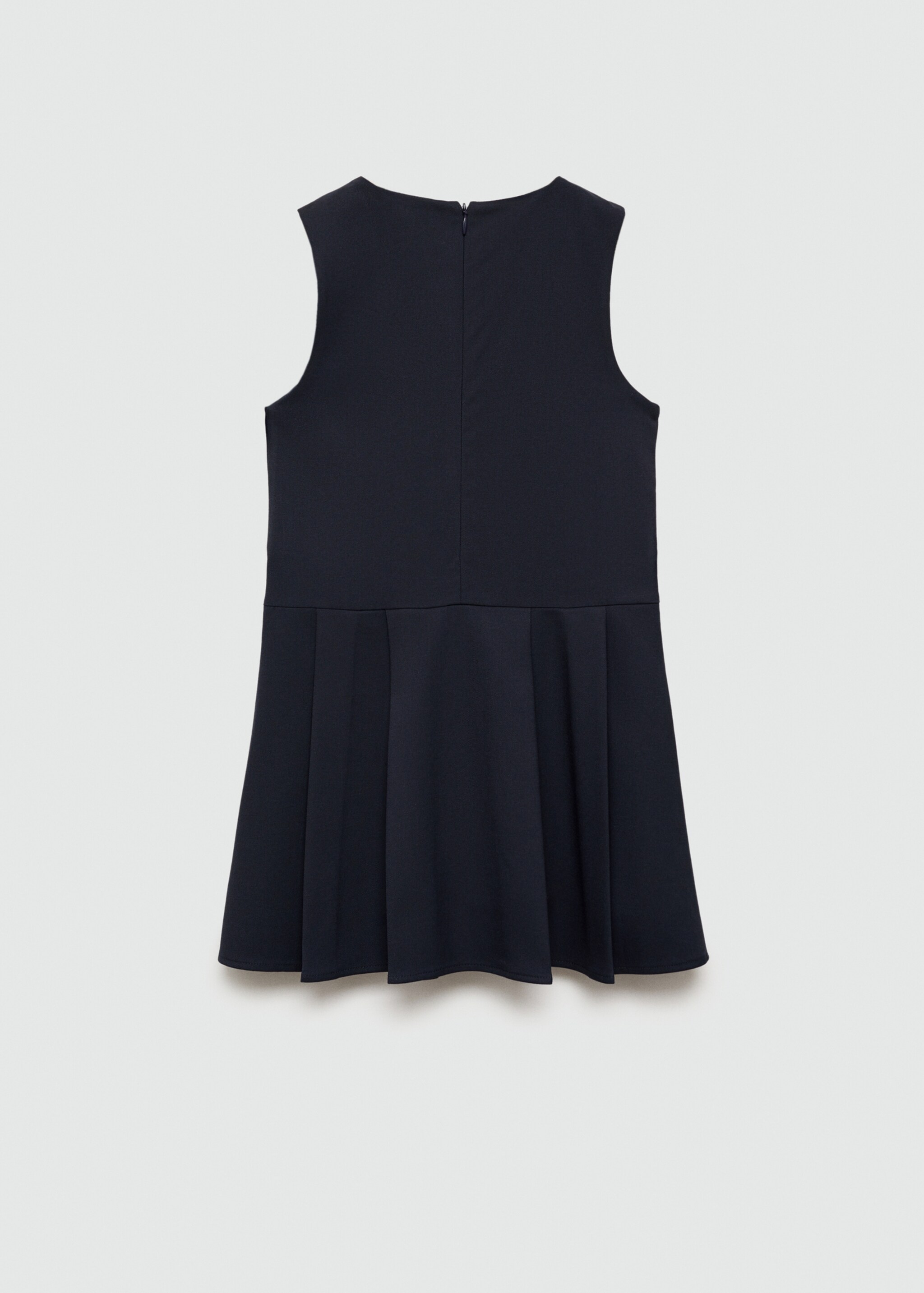 Pleated short dress - Reverse of the article, Dark Navy. Ref: 77032008-00.