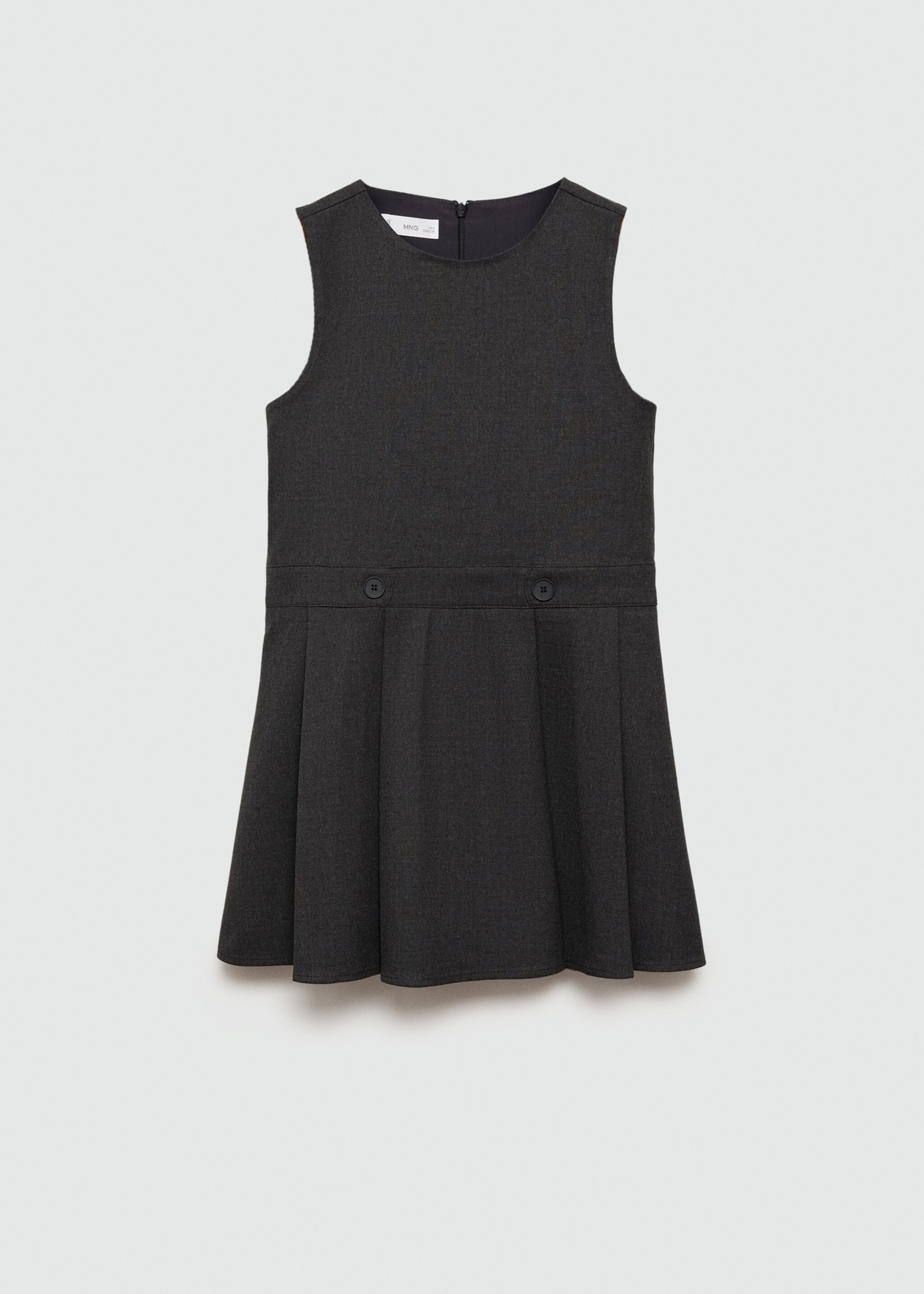 Robe courte plissée - Article sans modèle, Gris. Ref: 77032008-00.