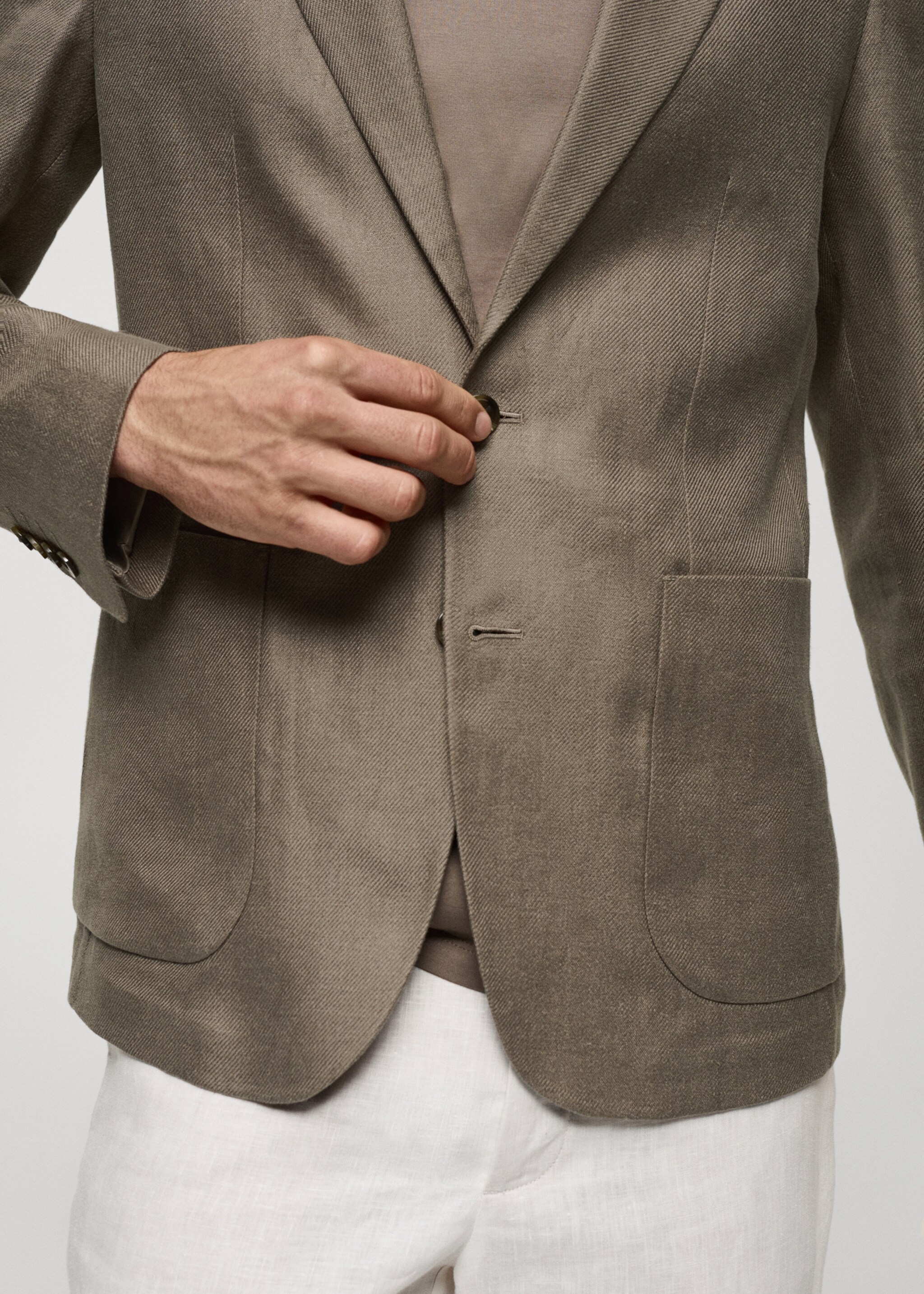 100% linen slim fit blazer - Details of the article 6