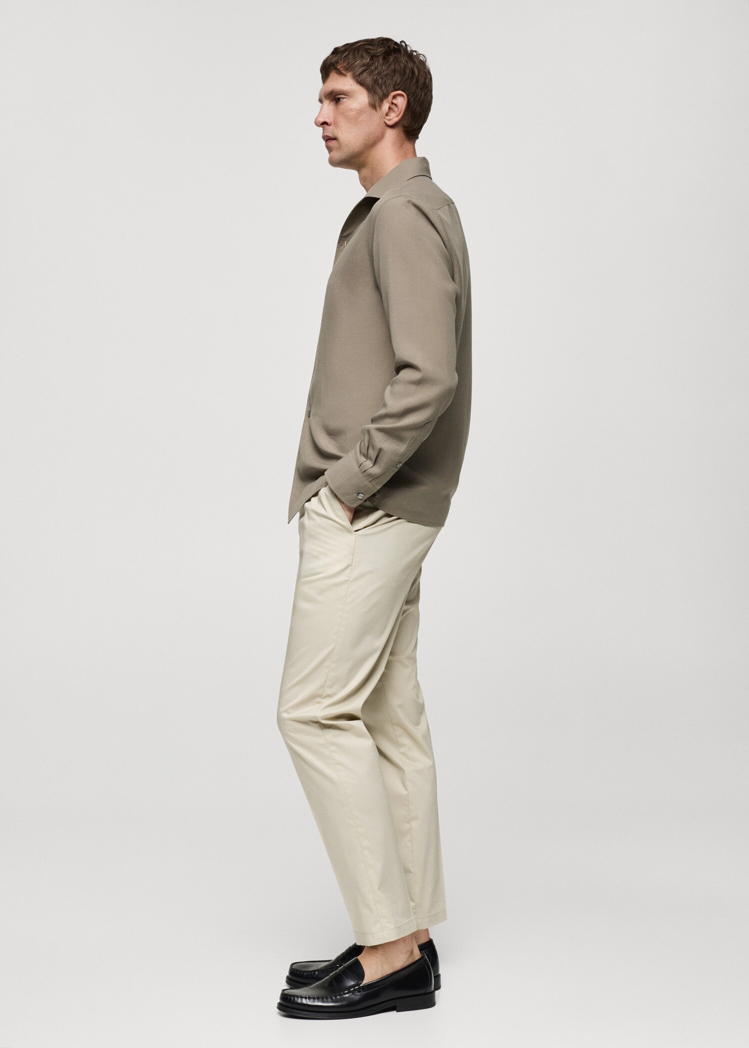 Regular-fit lyocell shirt - Details of the article 2