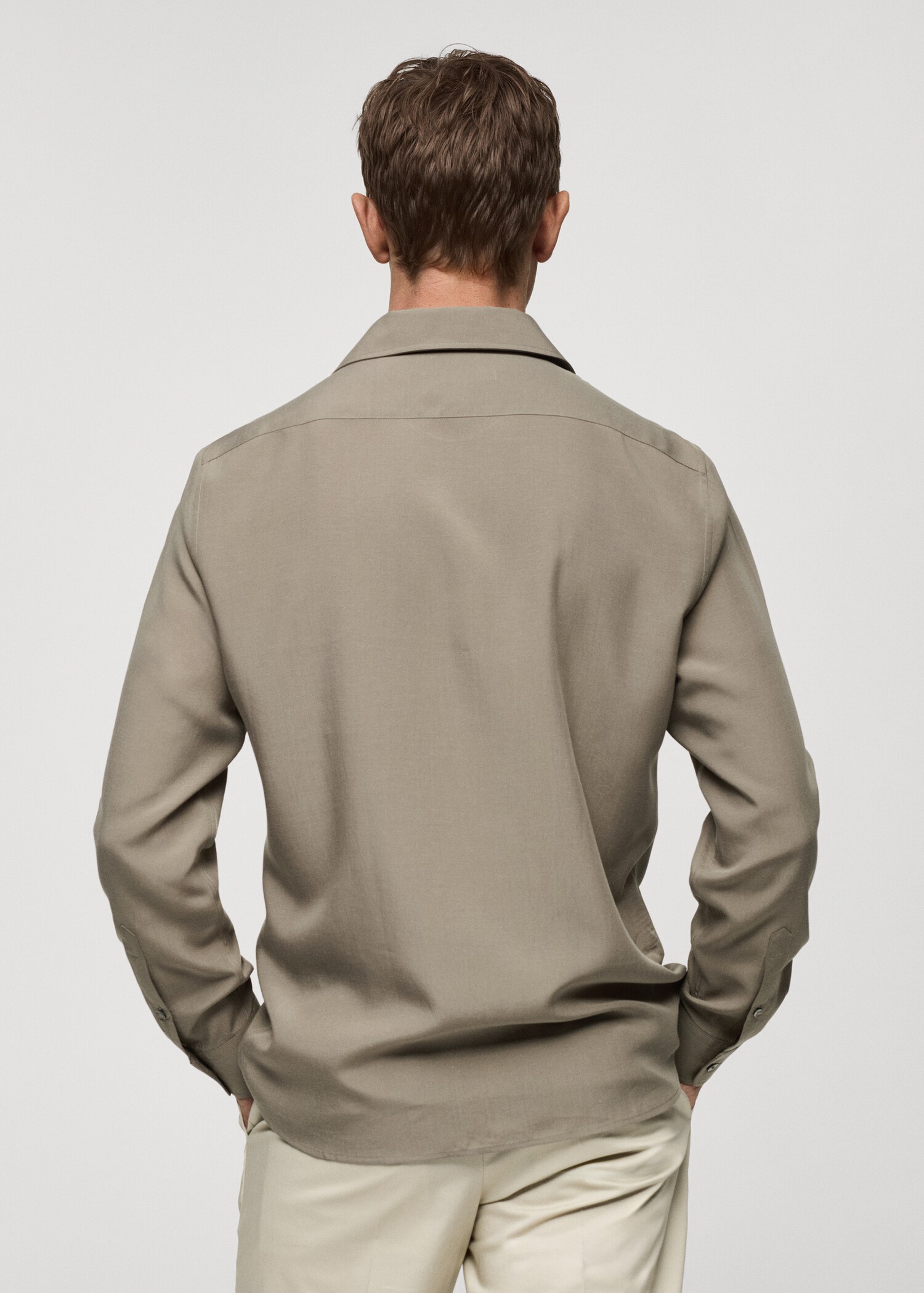 Regular-fit lyocell shirt - Reverse of the article