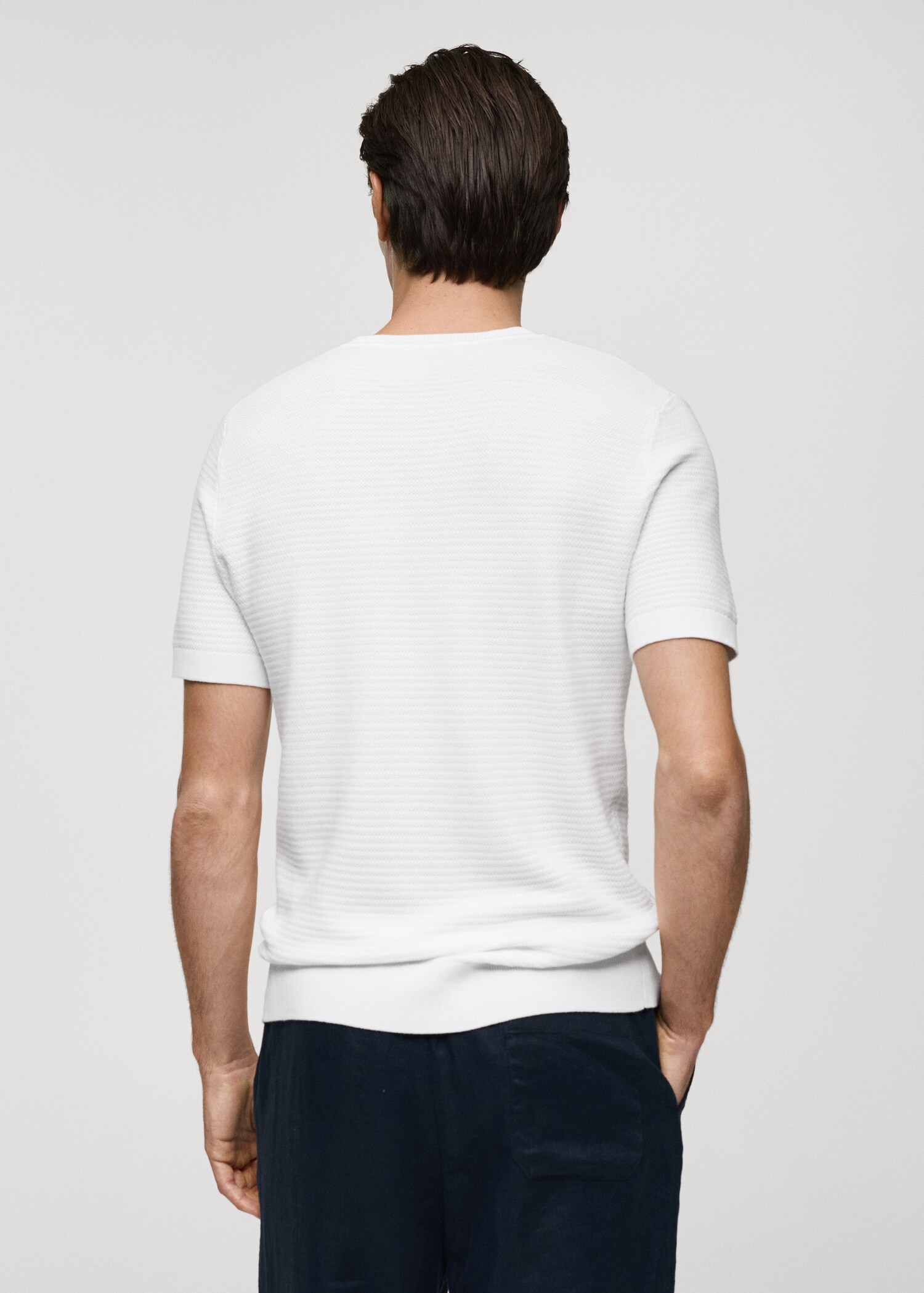 Tencel™ braided knitted t-shirt - Reverse of the article