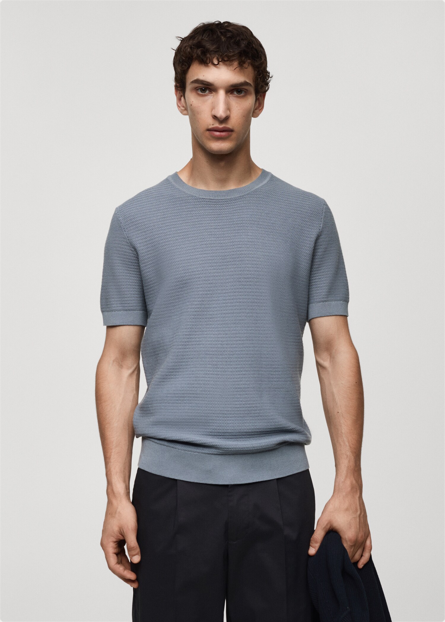 Tencel™ braided knitted t-shirt - Medium plane