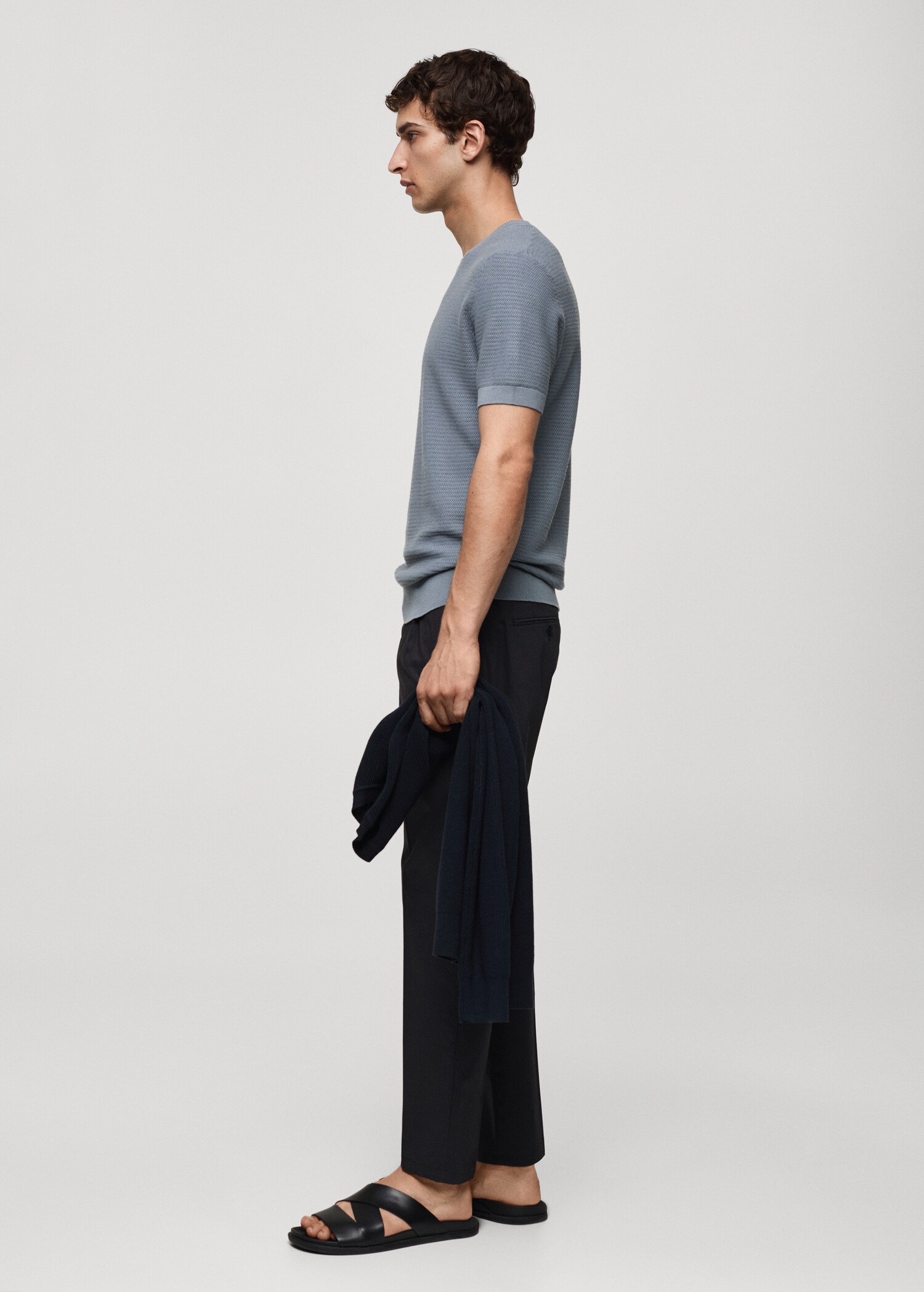 Tencel™ braided knitted t-shirt - Details of the article 2