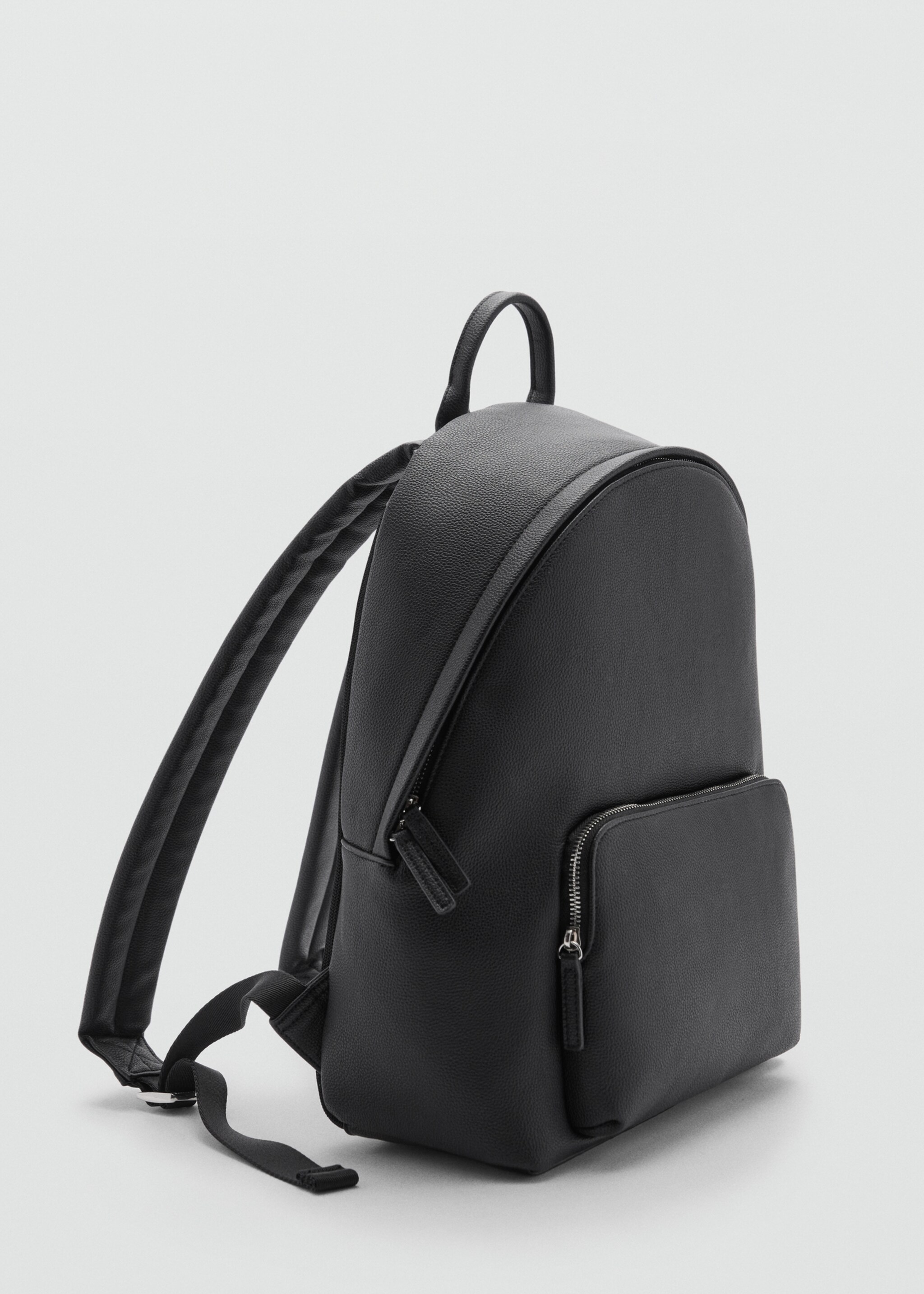 Rucksack mit Narbenleder-Effekt - Mittlere Ansicht