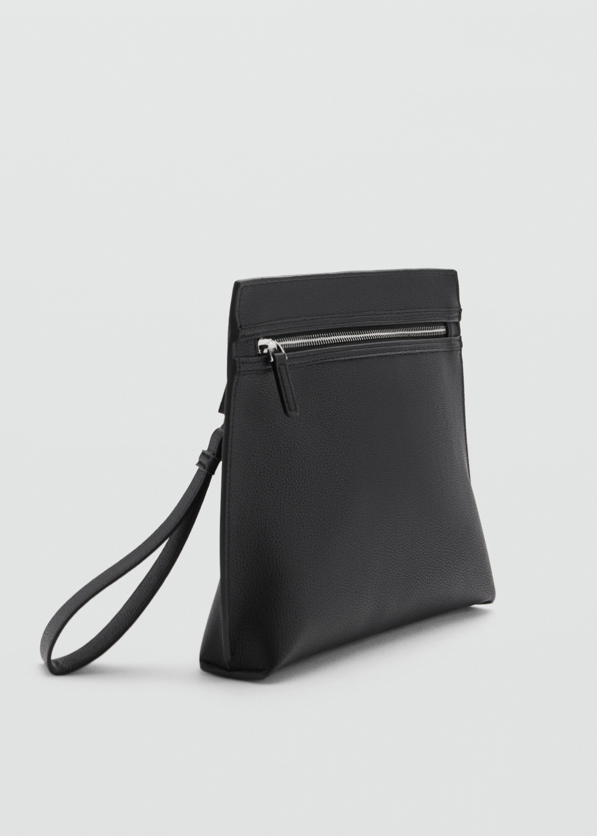 Handtasche mit Leder-Effekt - Detail des Artikels 1, Schwarz. Ref: 77032544-00.