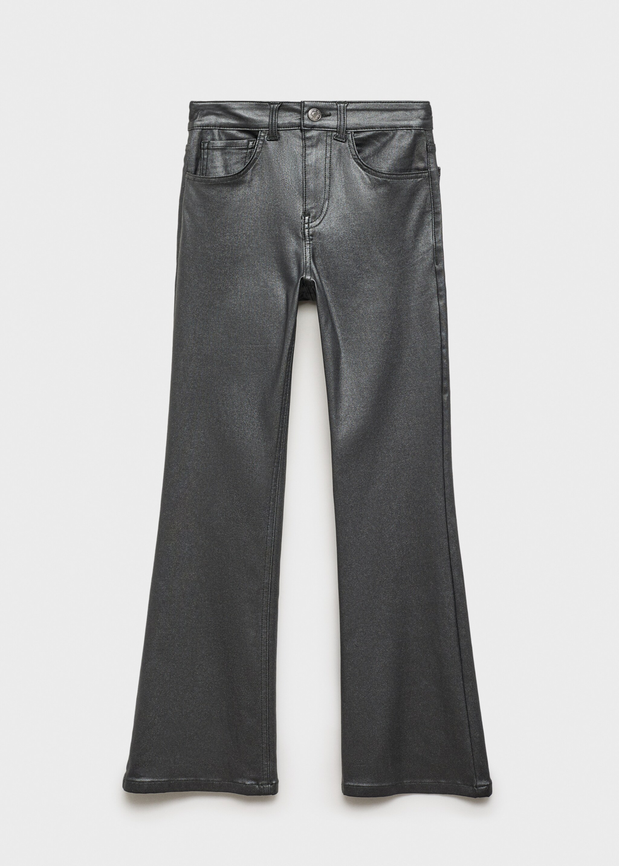 Waxed jeans with metallic effect - Article without model, Grey. Ref: 77032554-00.