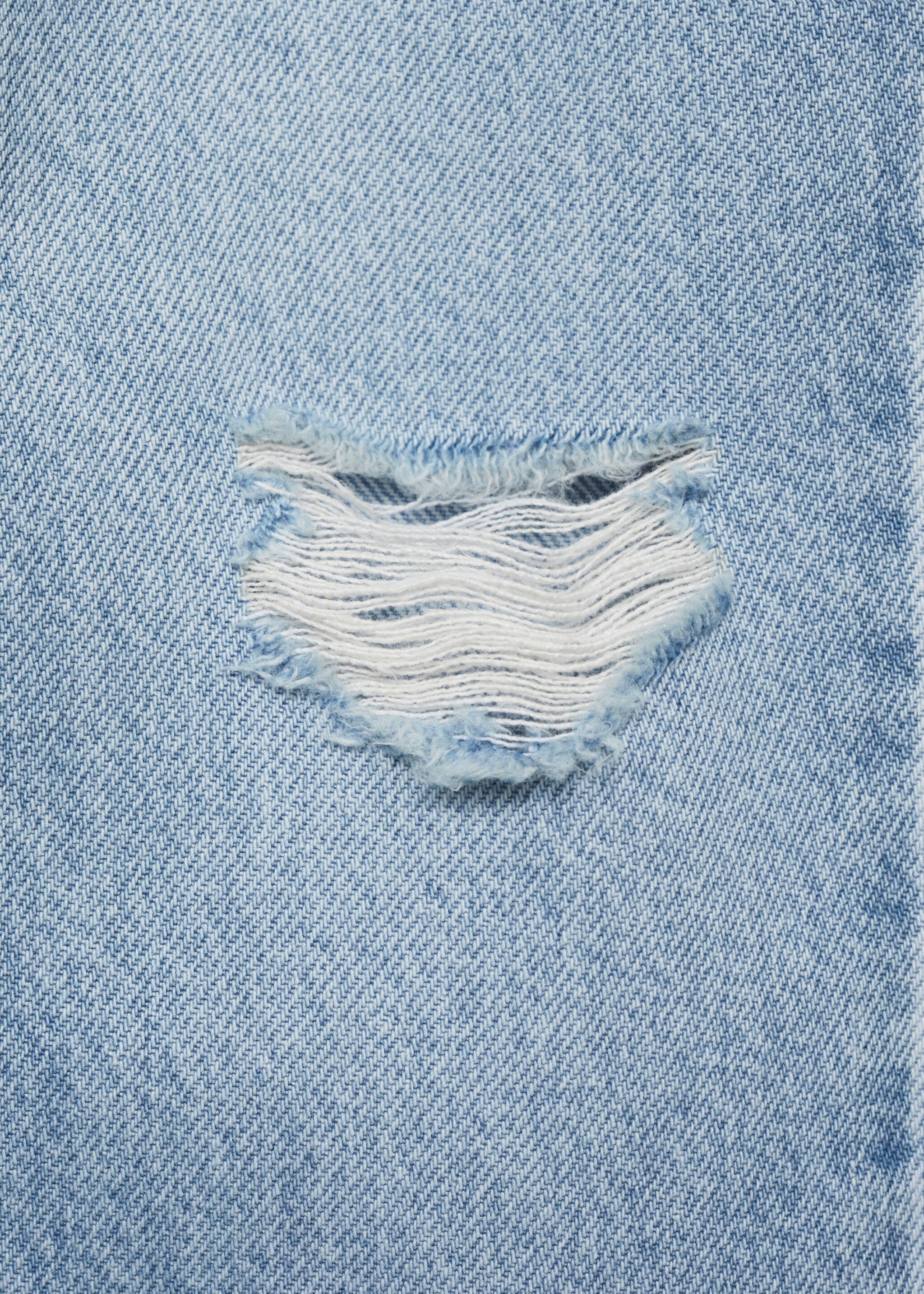 Dad decorative ripped jeans - Details of the article 8, Medium Blue. Ref: 77032914-00.