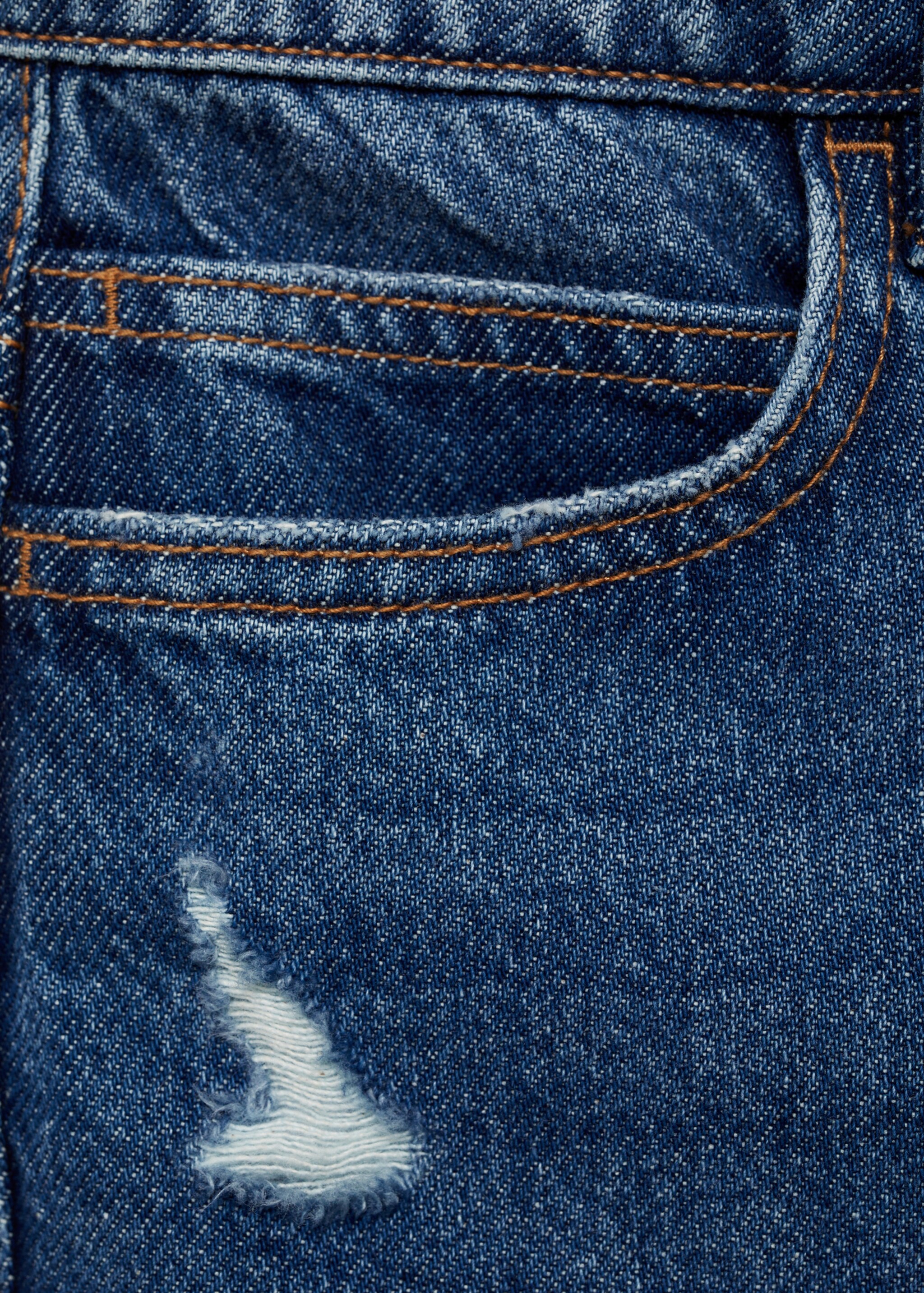 Dad decorative ripped jeans - Details of the article 0, Dark Blue. Ref: 77032914-00.