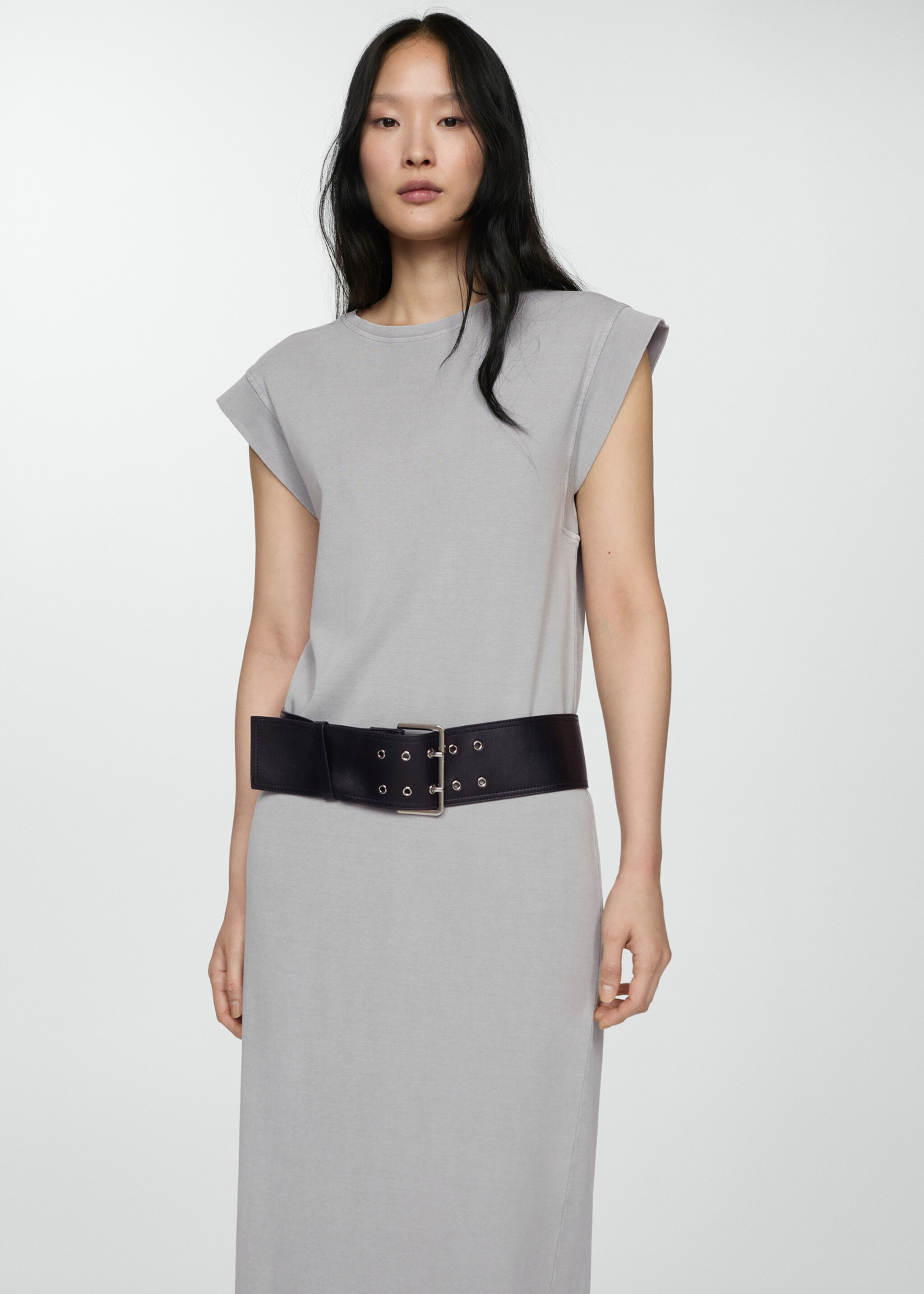 Vestido midi algodón - Plano medio