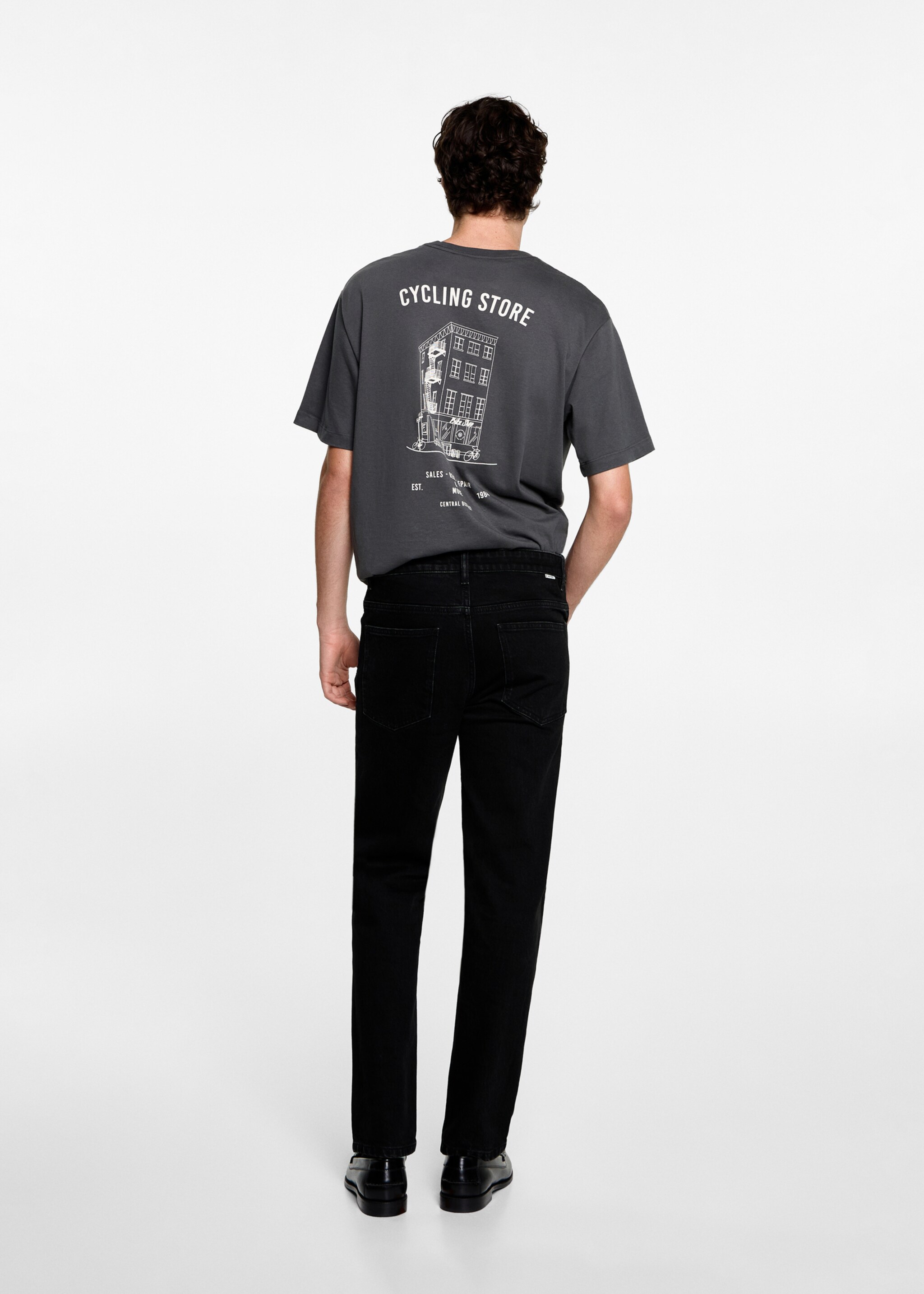 Jean regular-fit - Verso de l’article, Black denim. Ref: 77032920-00.
