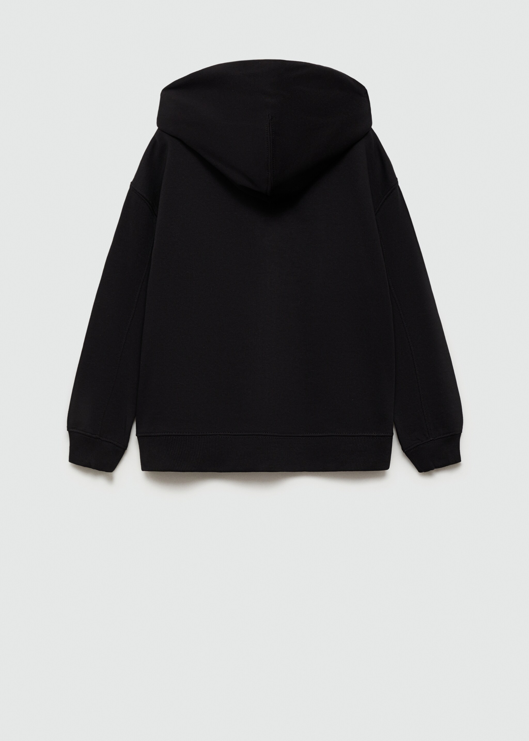 Zipped hoodie - Reverse of the article, Black. Ref: 77032923-00.