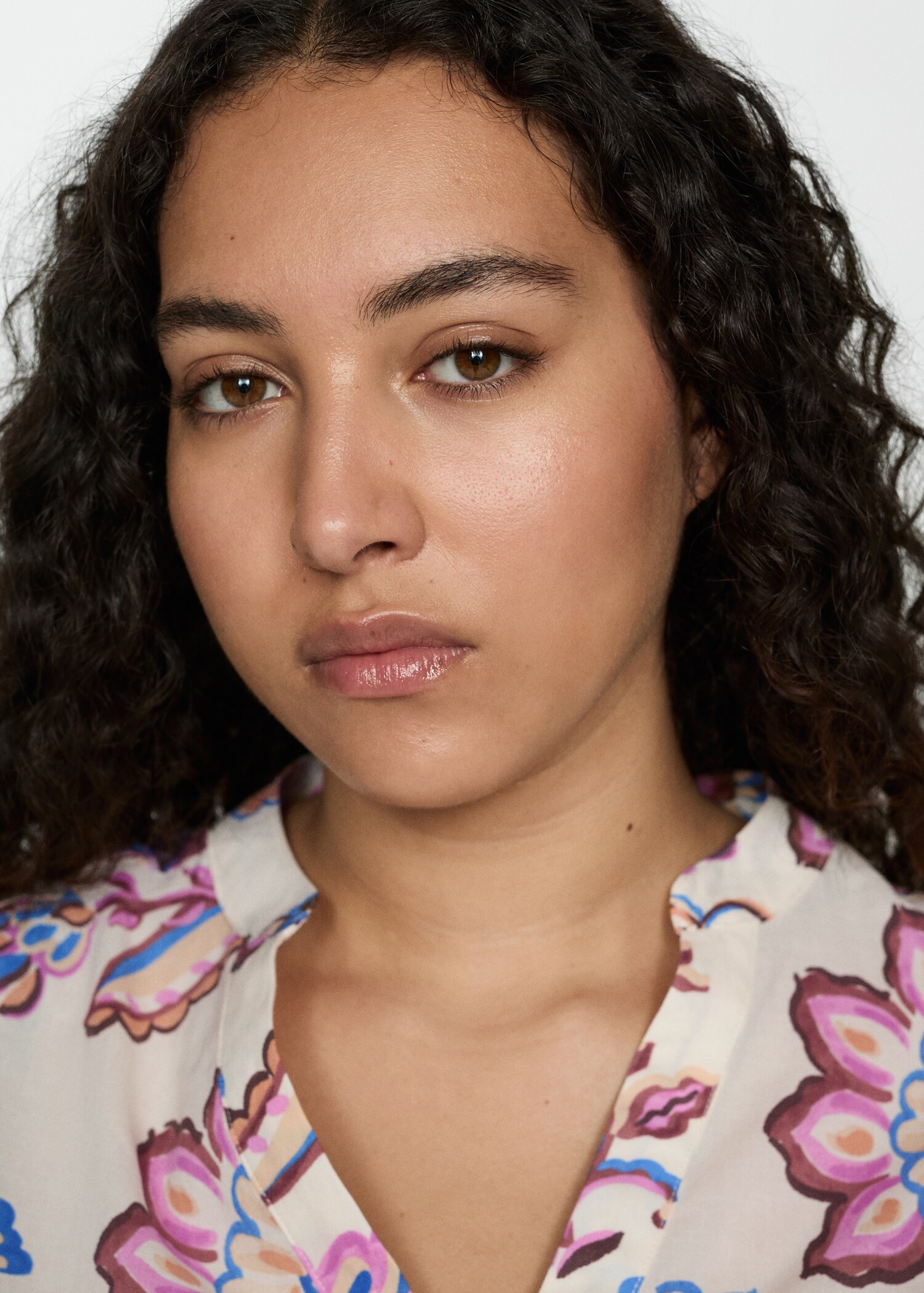 Floral print dress with bow - Details of the article 4