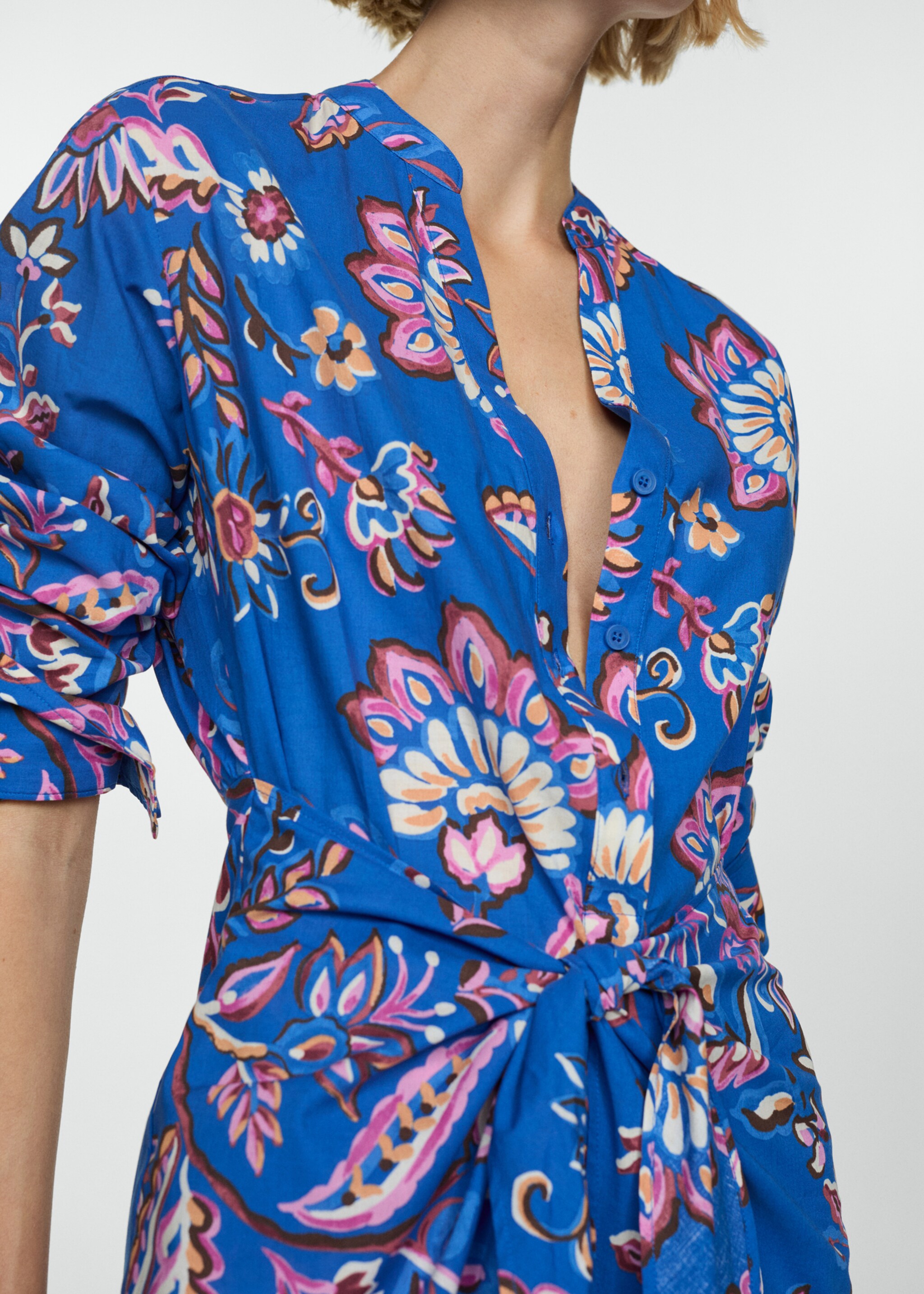 Floral print dress with bow - Medium plane