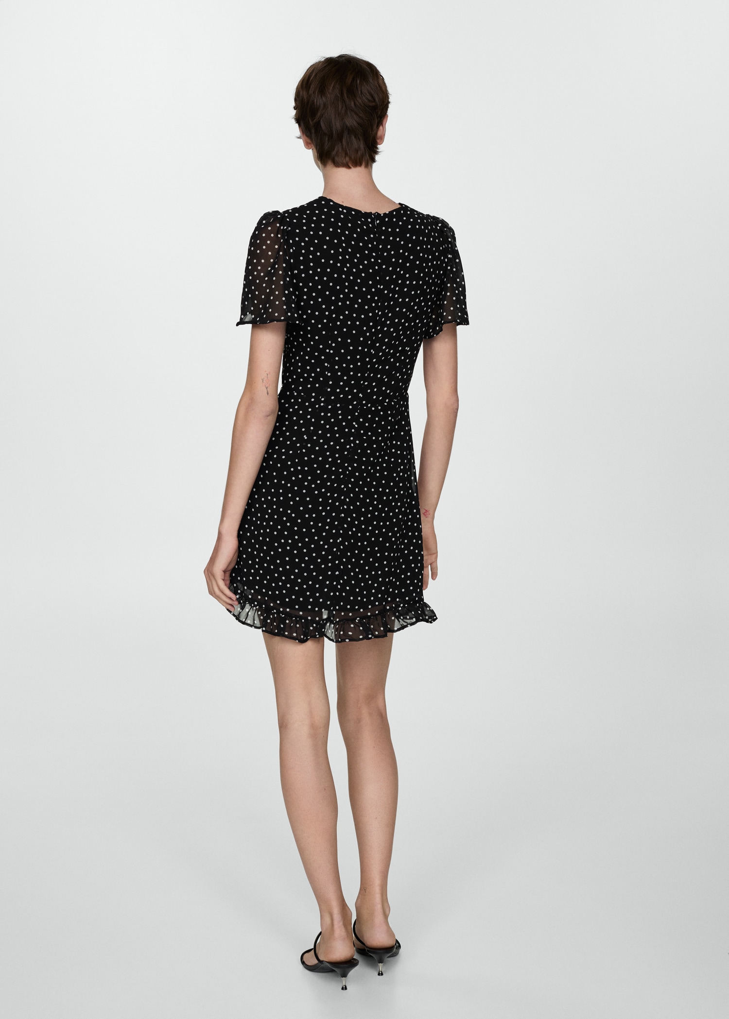Printed short dress - Reverse of the article