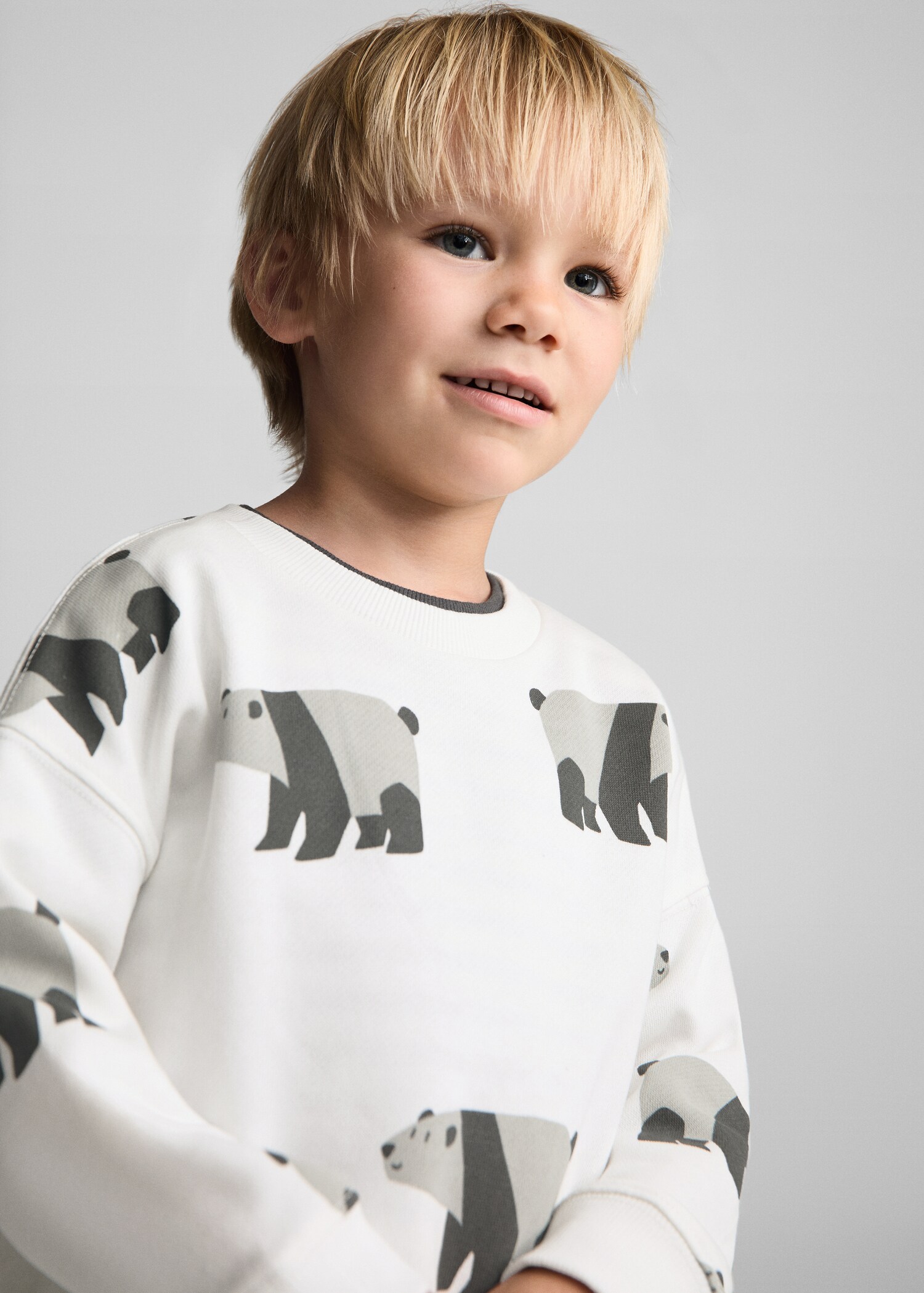 Bear print sweatshirt - Details of the article 1