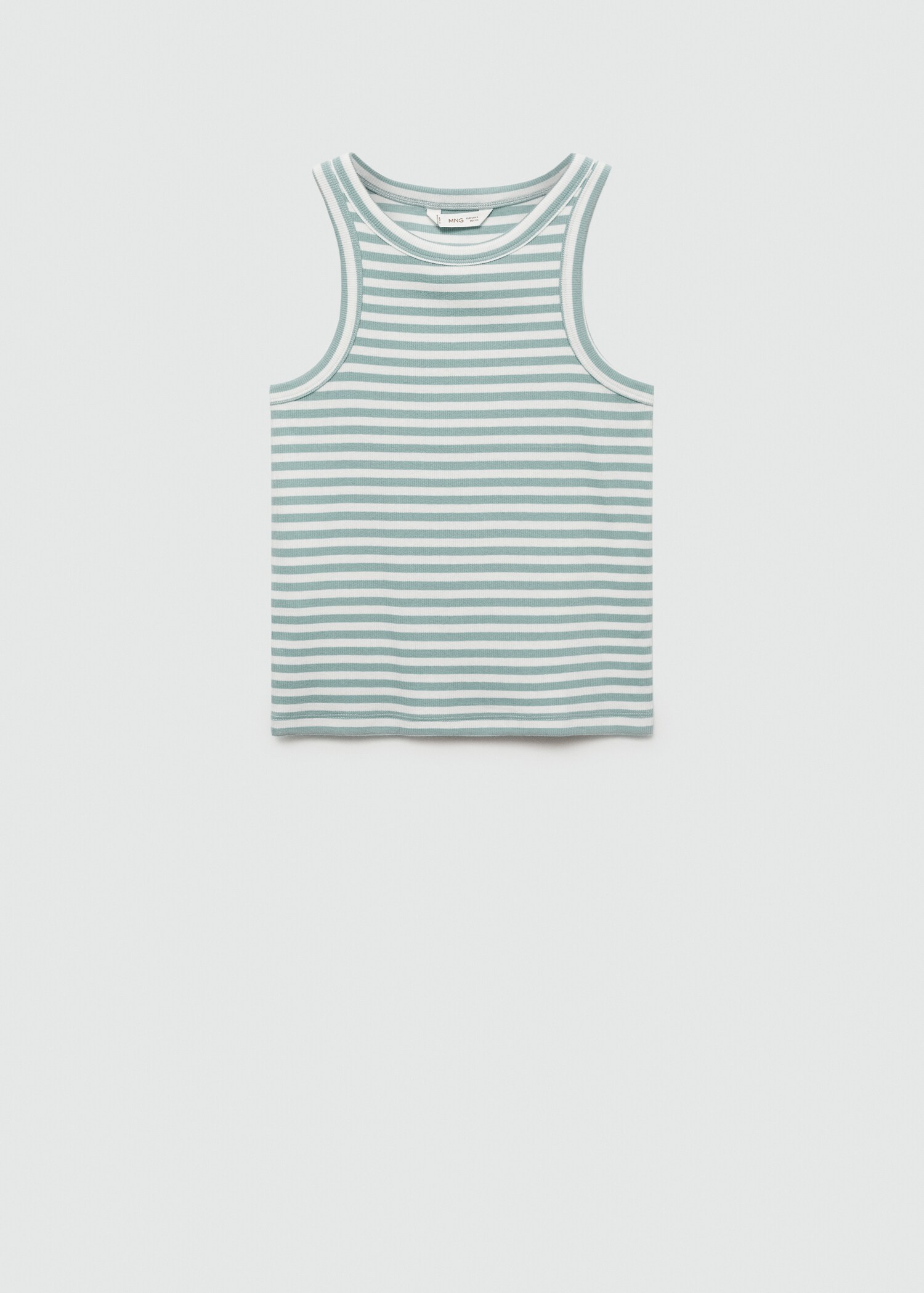 Ribbed cotton-blend top - Article without model