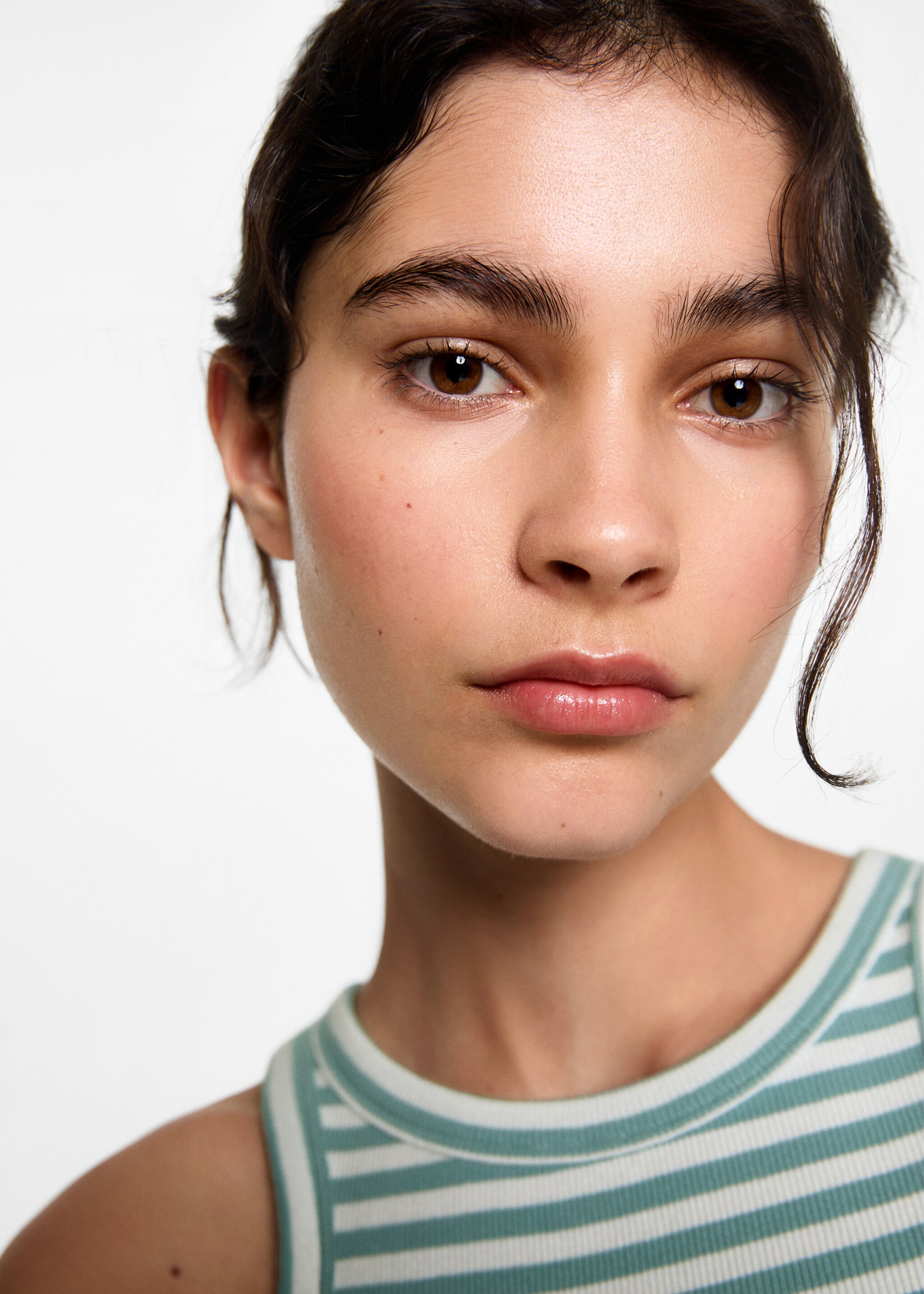 Ribbed cotton-blend top - Details of the article 1