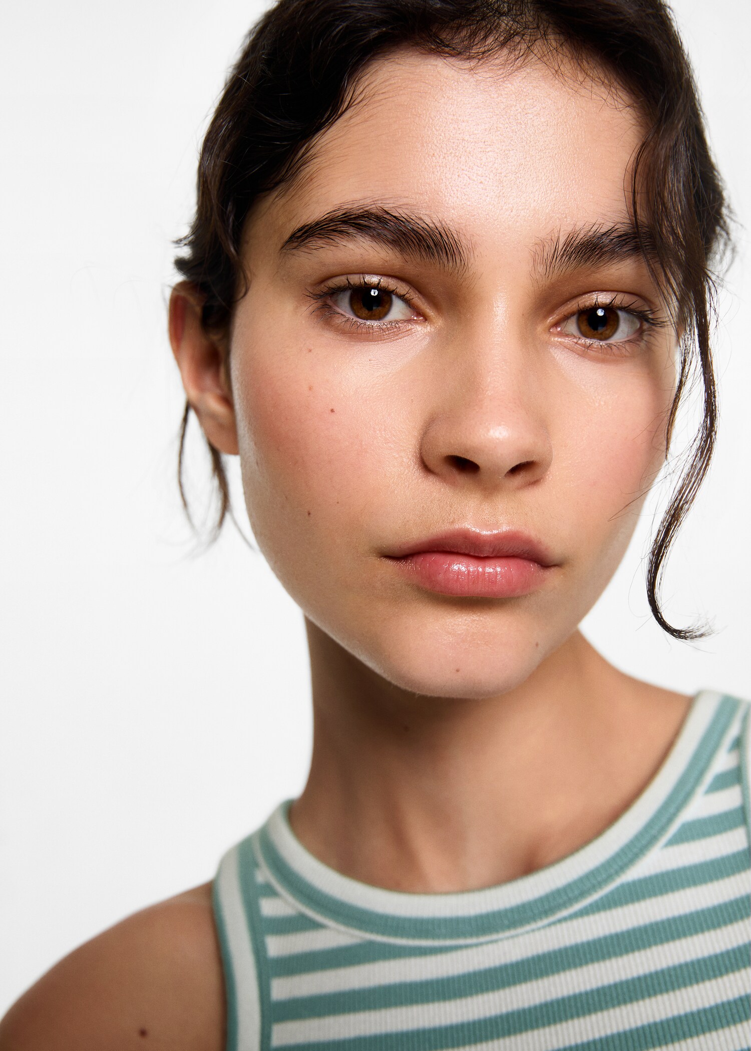 Ribbed cotton-blend top - Details of the article 1