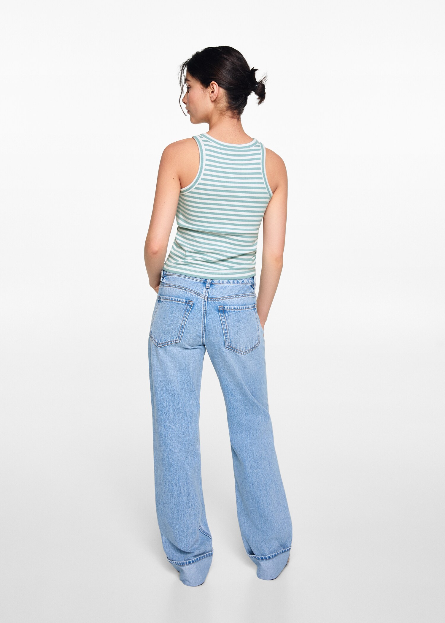 Ribbed cotton-blend top - Reverse of the article