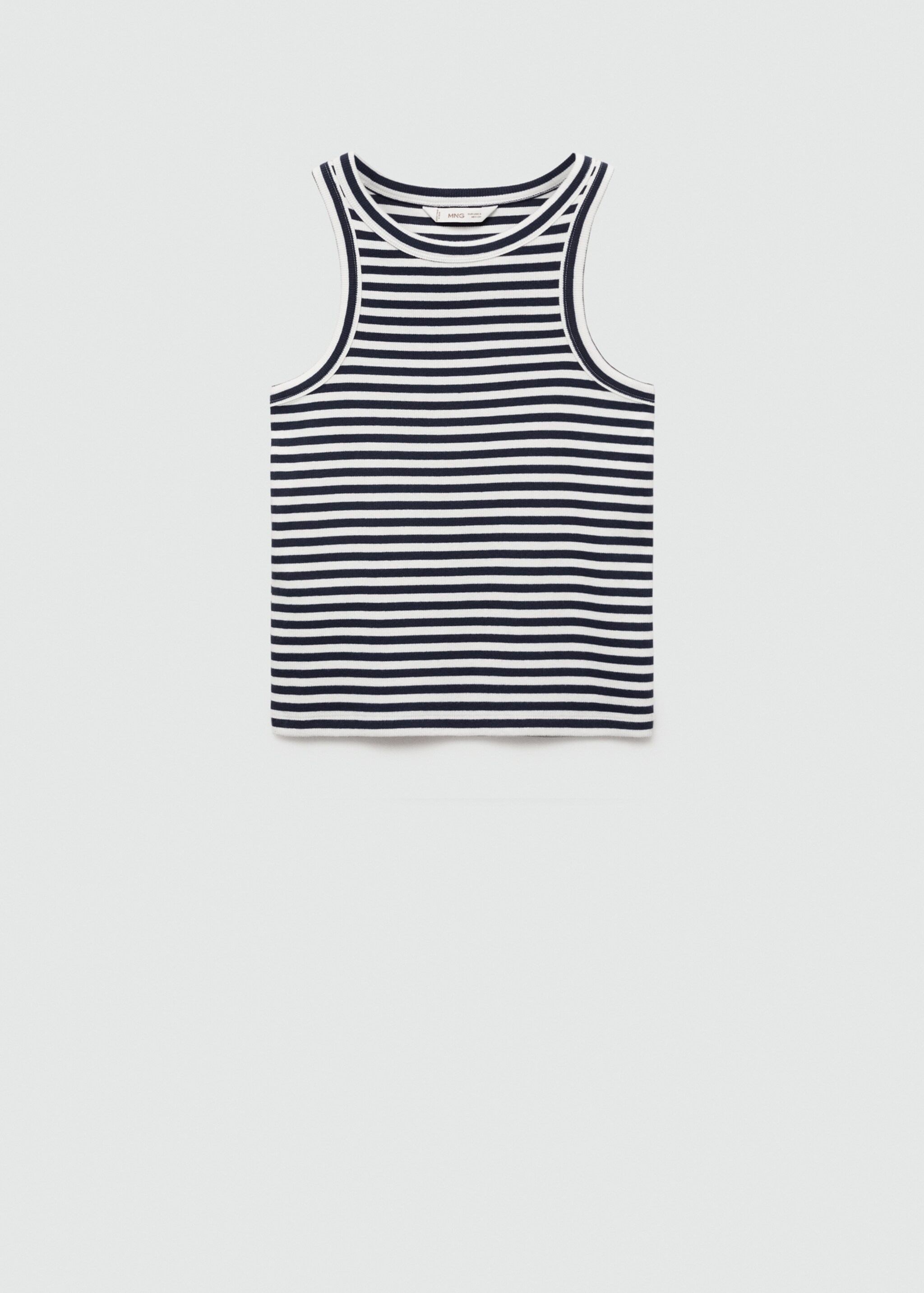 Ribbed cotton-blend top - Article without model