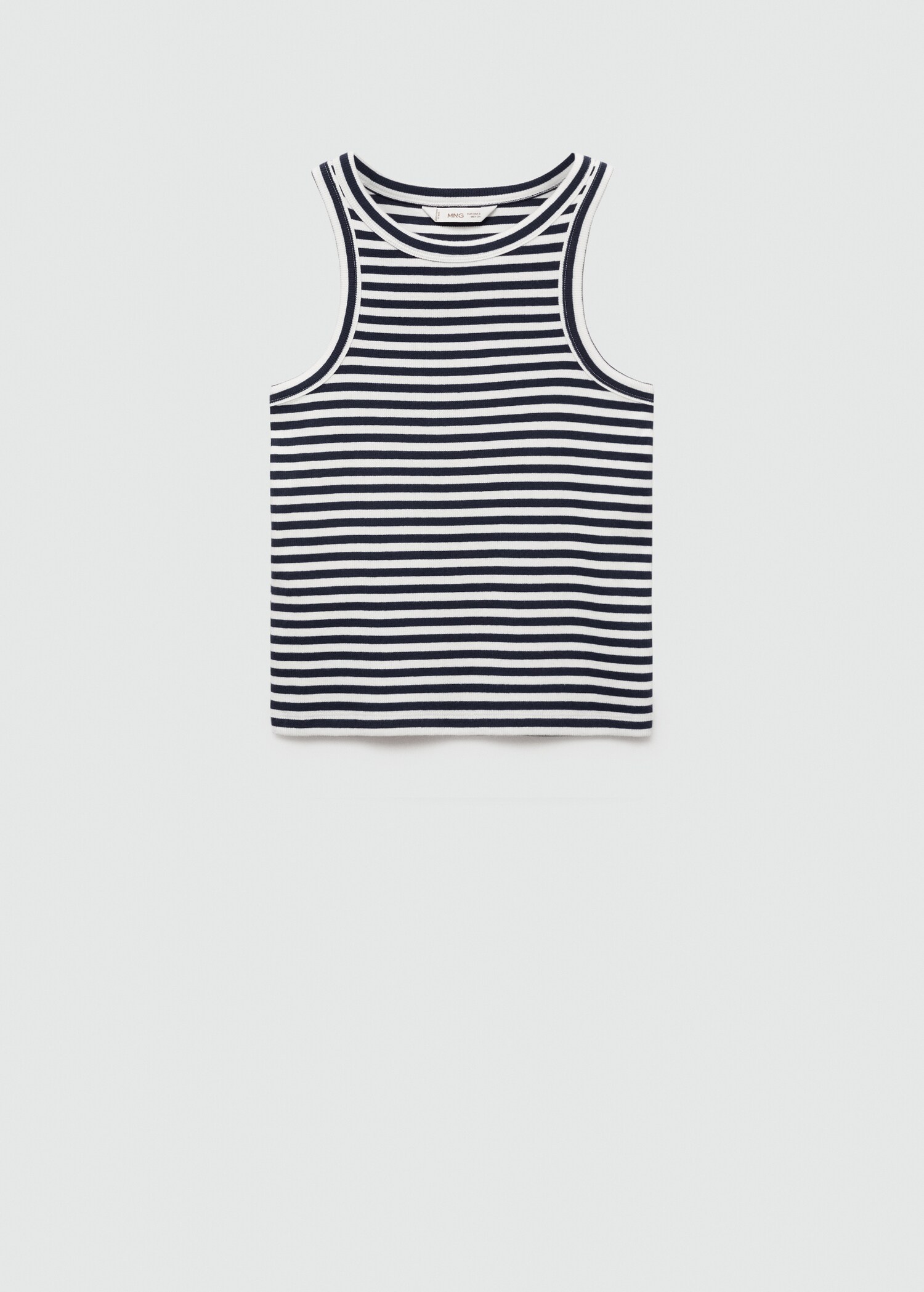 Ribbed cotton-blend top - Article without model