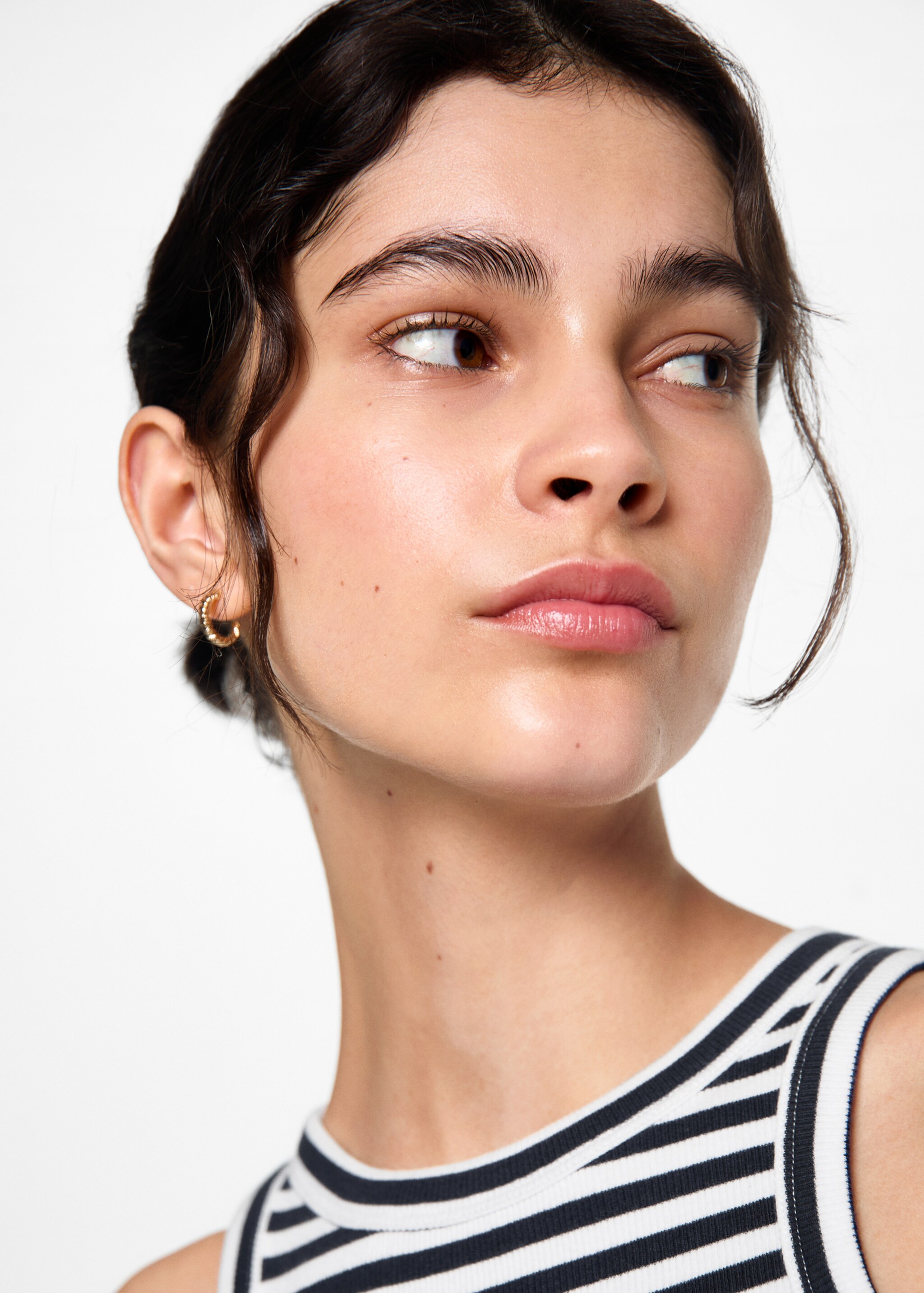 Ribbed cotton-blend top - Details of the article 1