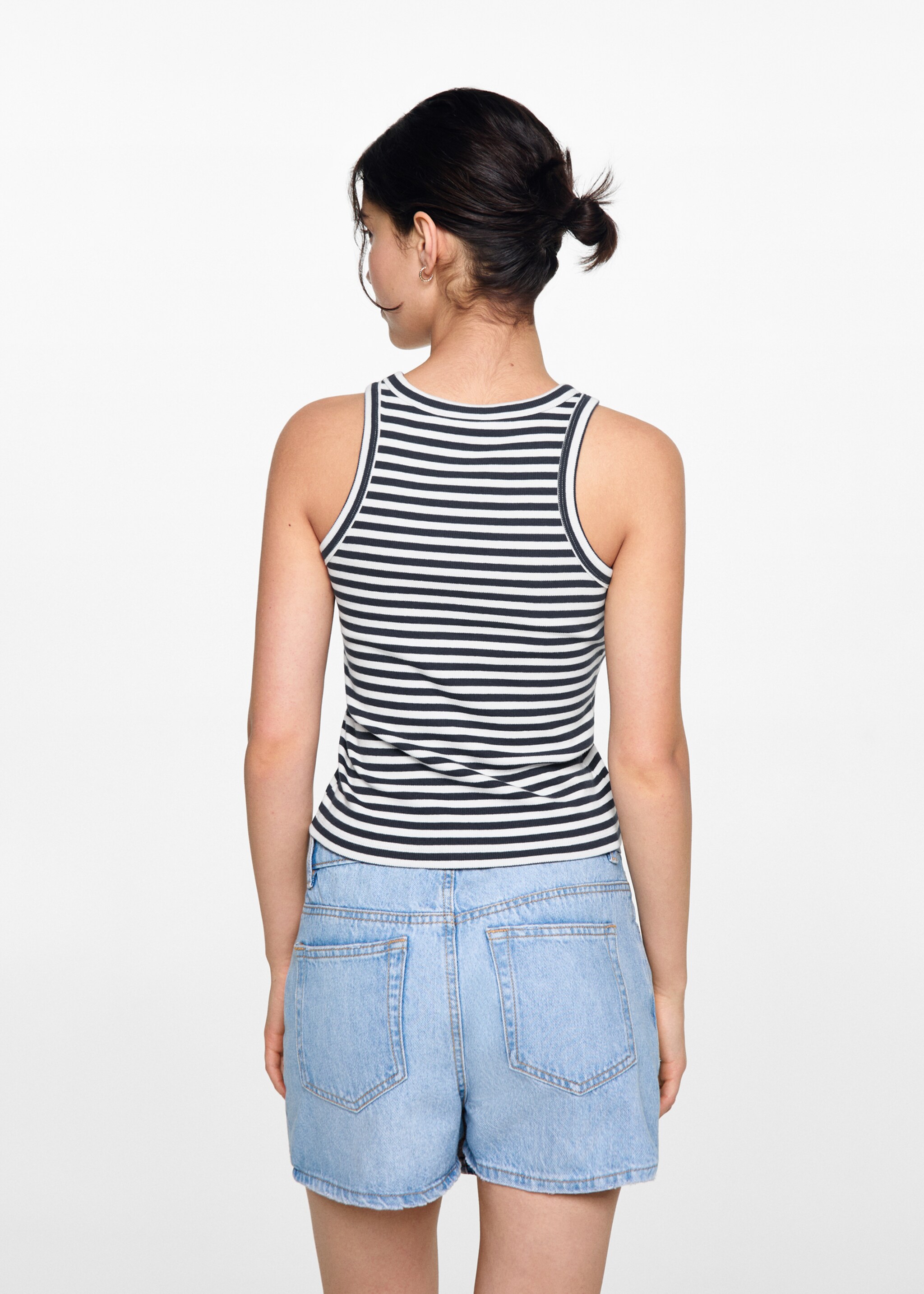 Ribbed cotton-blend top - Reverse of the article