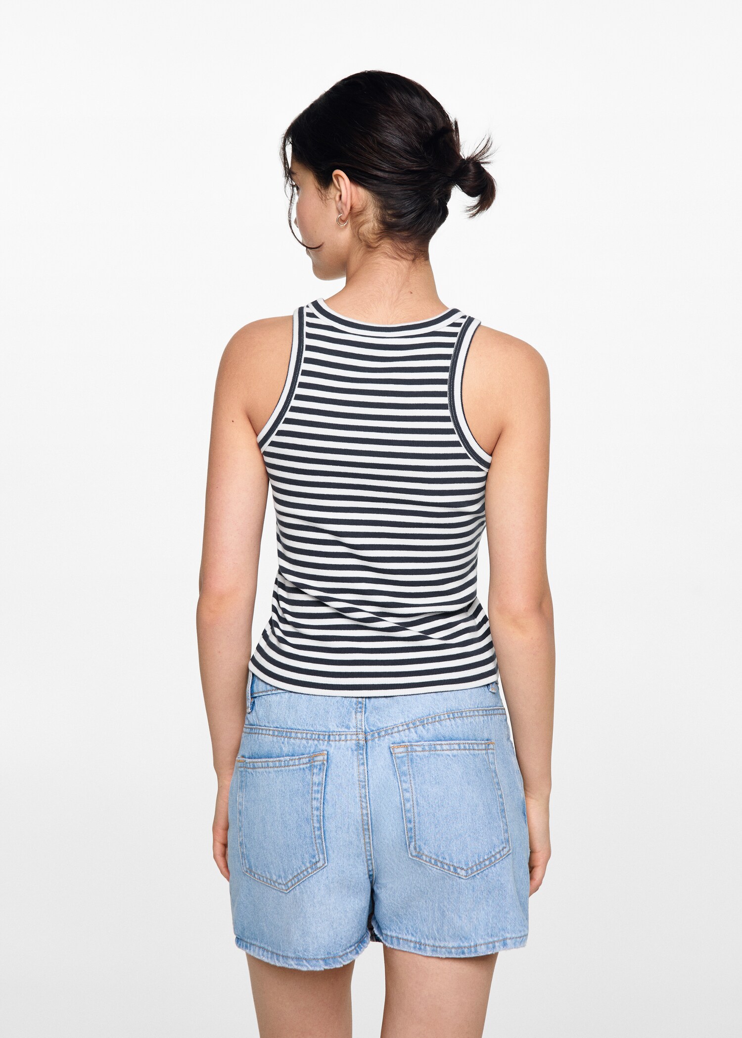 Ribbed cotton-blend top - Reverse of the article