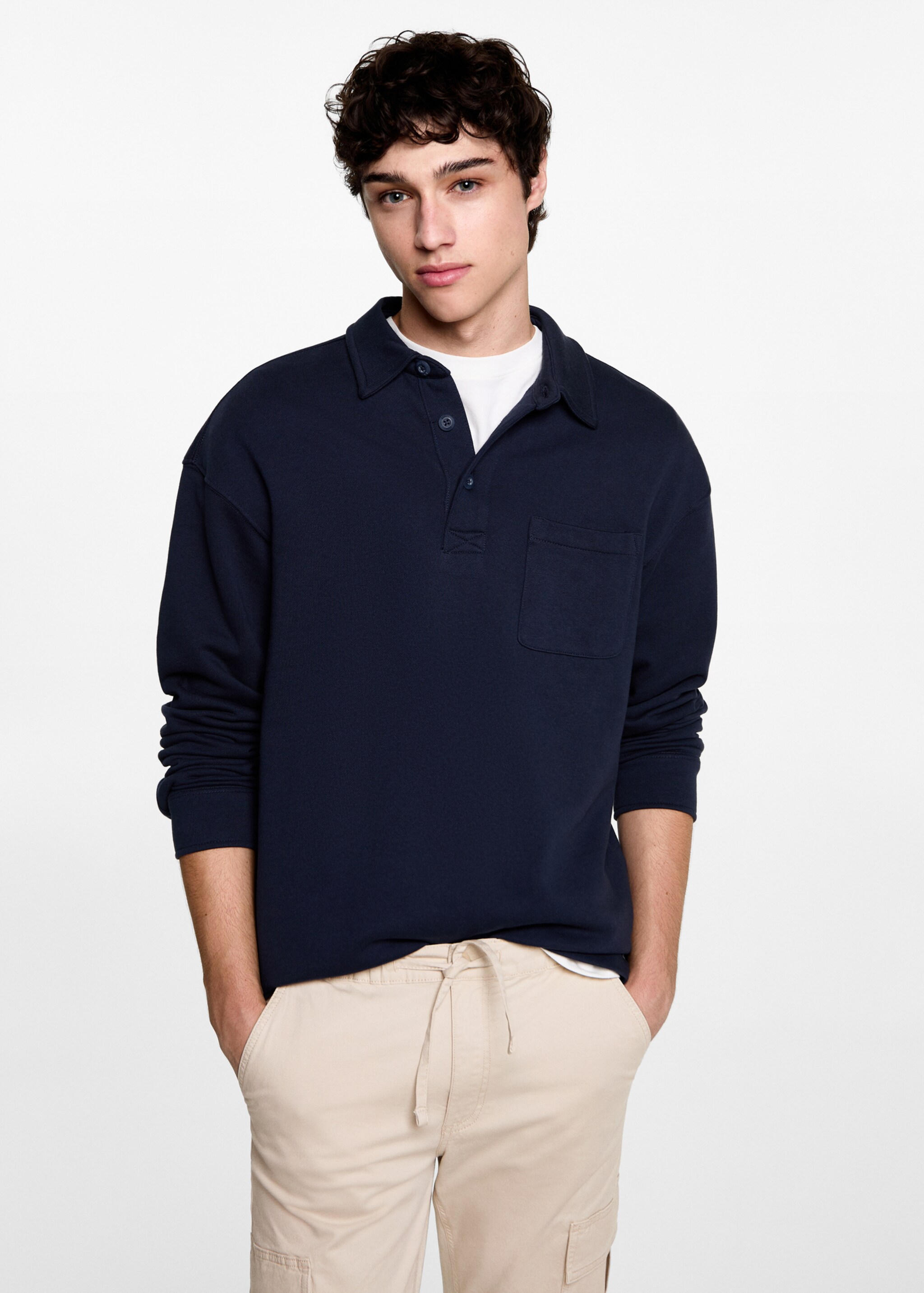 Cargo jogger trousers - Medium plane, Beige. Ref: 77032937-00.