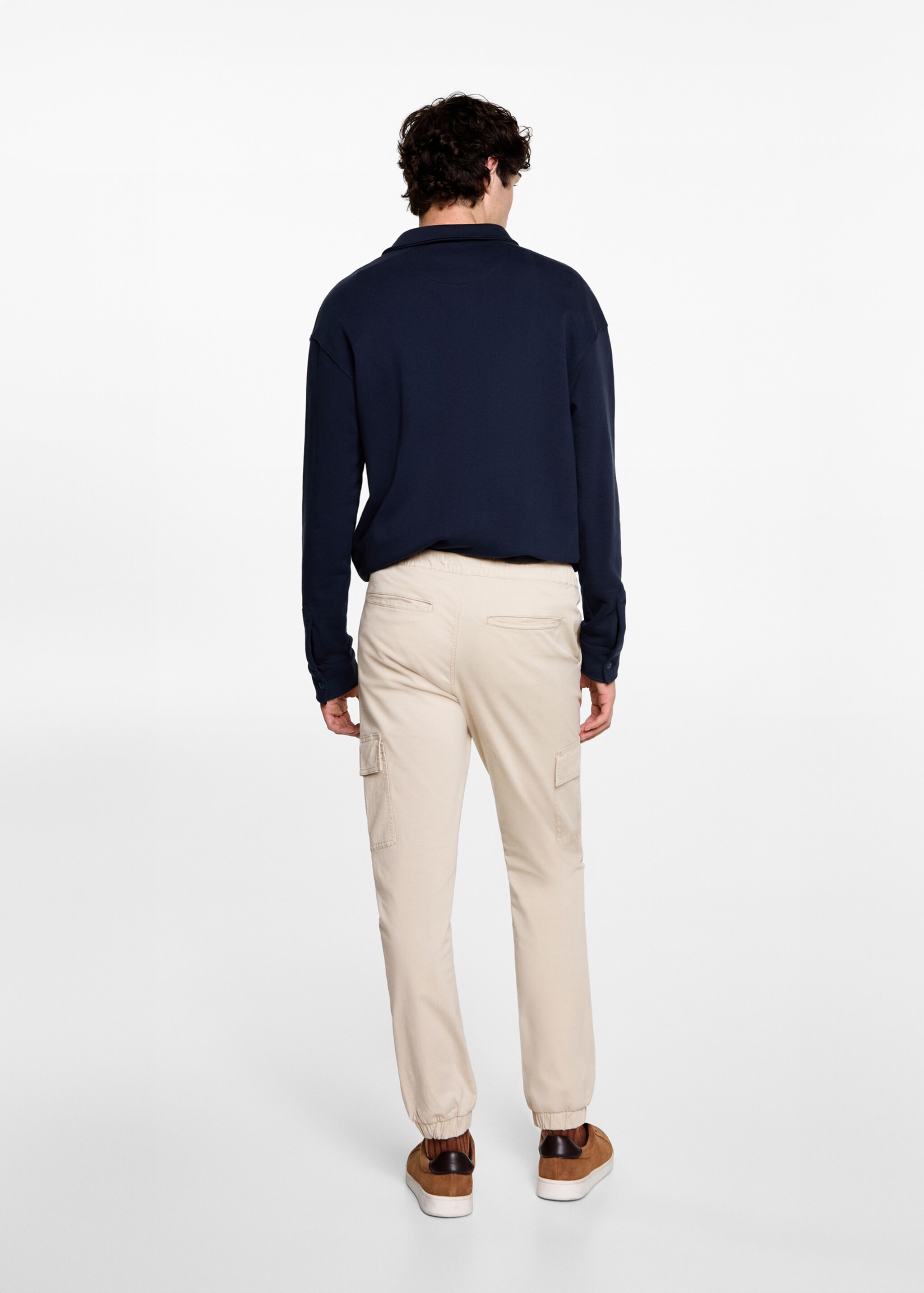Cargo jogger trousers - Reverse of the article, Beige. Ref: 77032937-00.