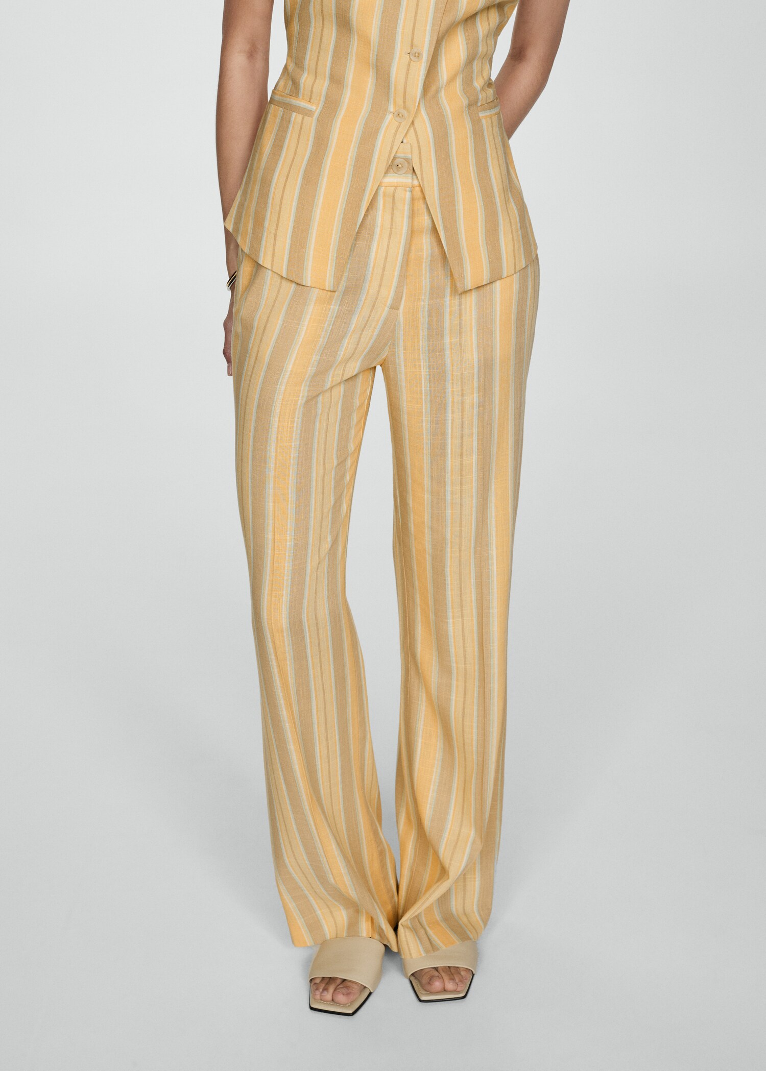 Pantaloni diritti righe - Piano medio