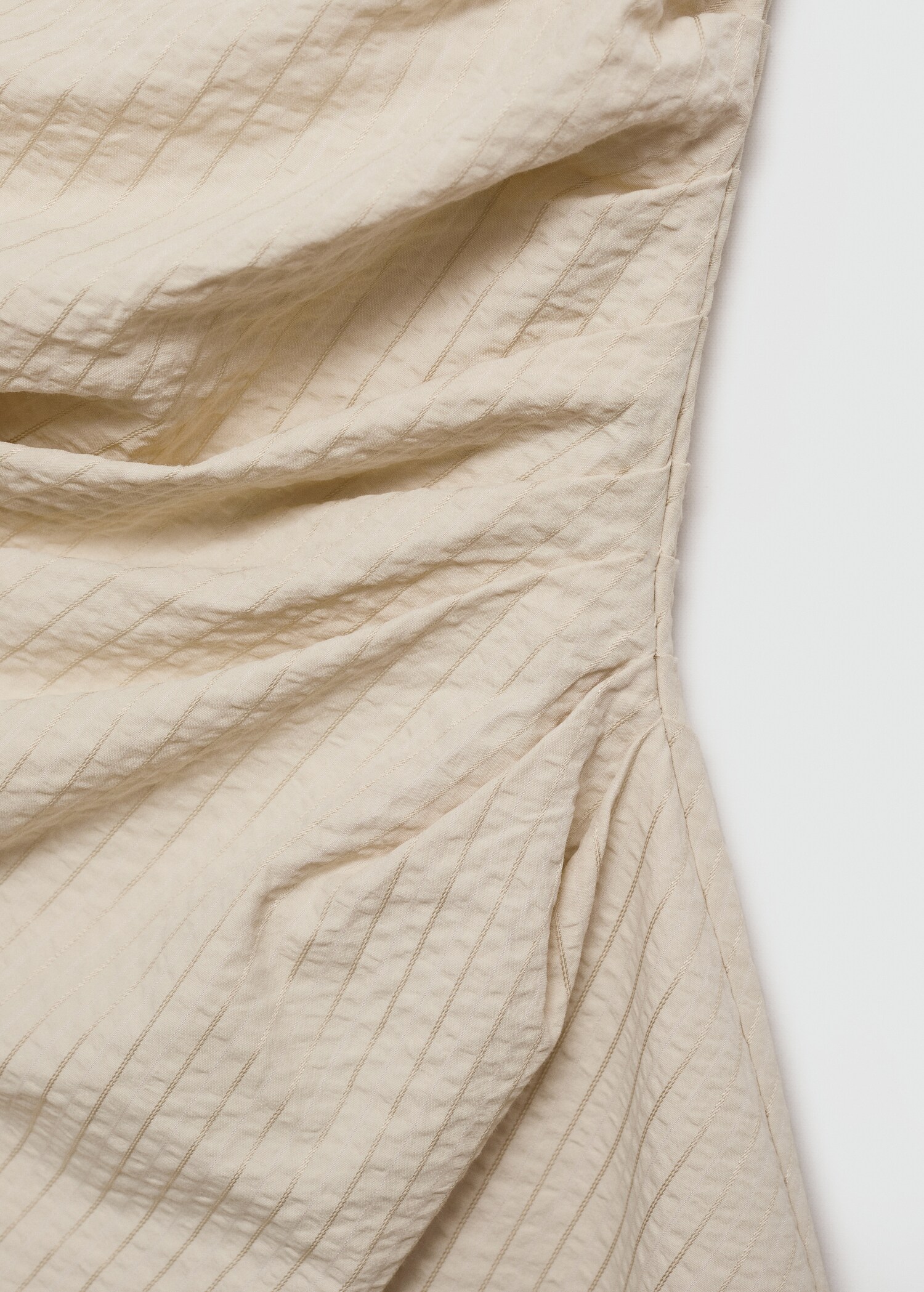 Draped striped dress - Details of the article 8