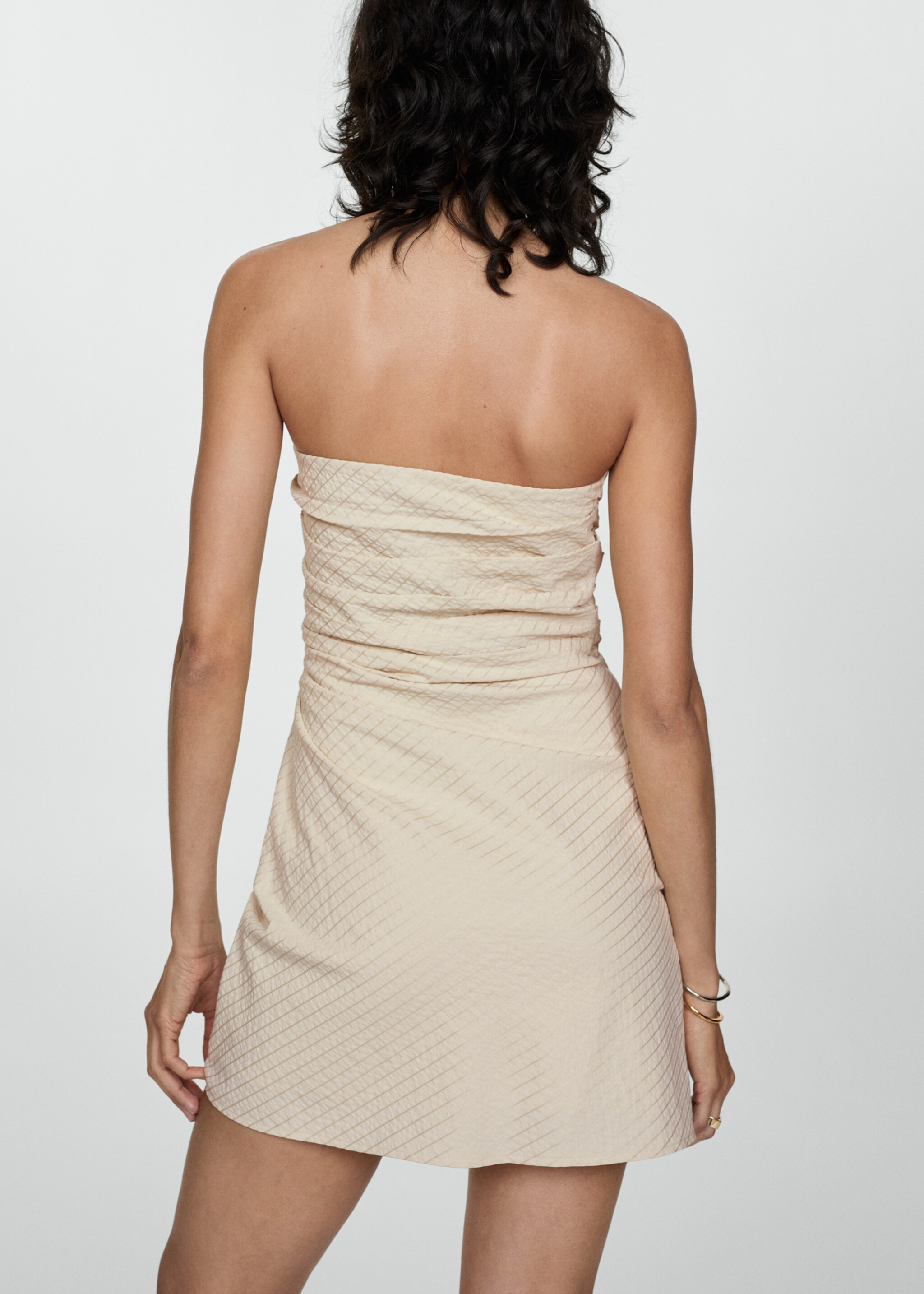 Draped striped dress - Reverse of the article