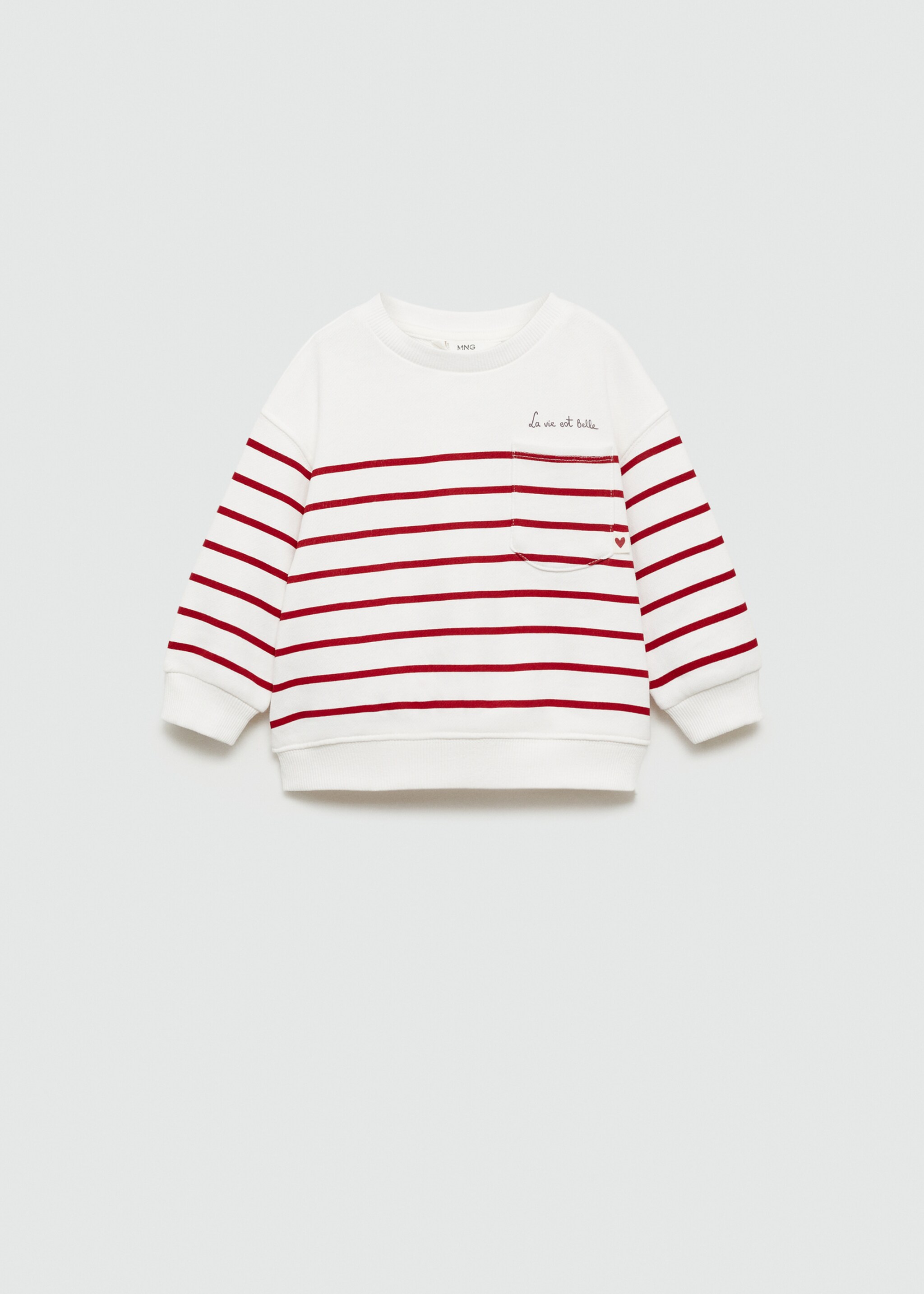 Striped cotton-blend sweatshirt - Article without model