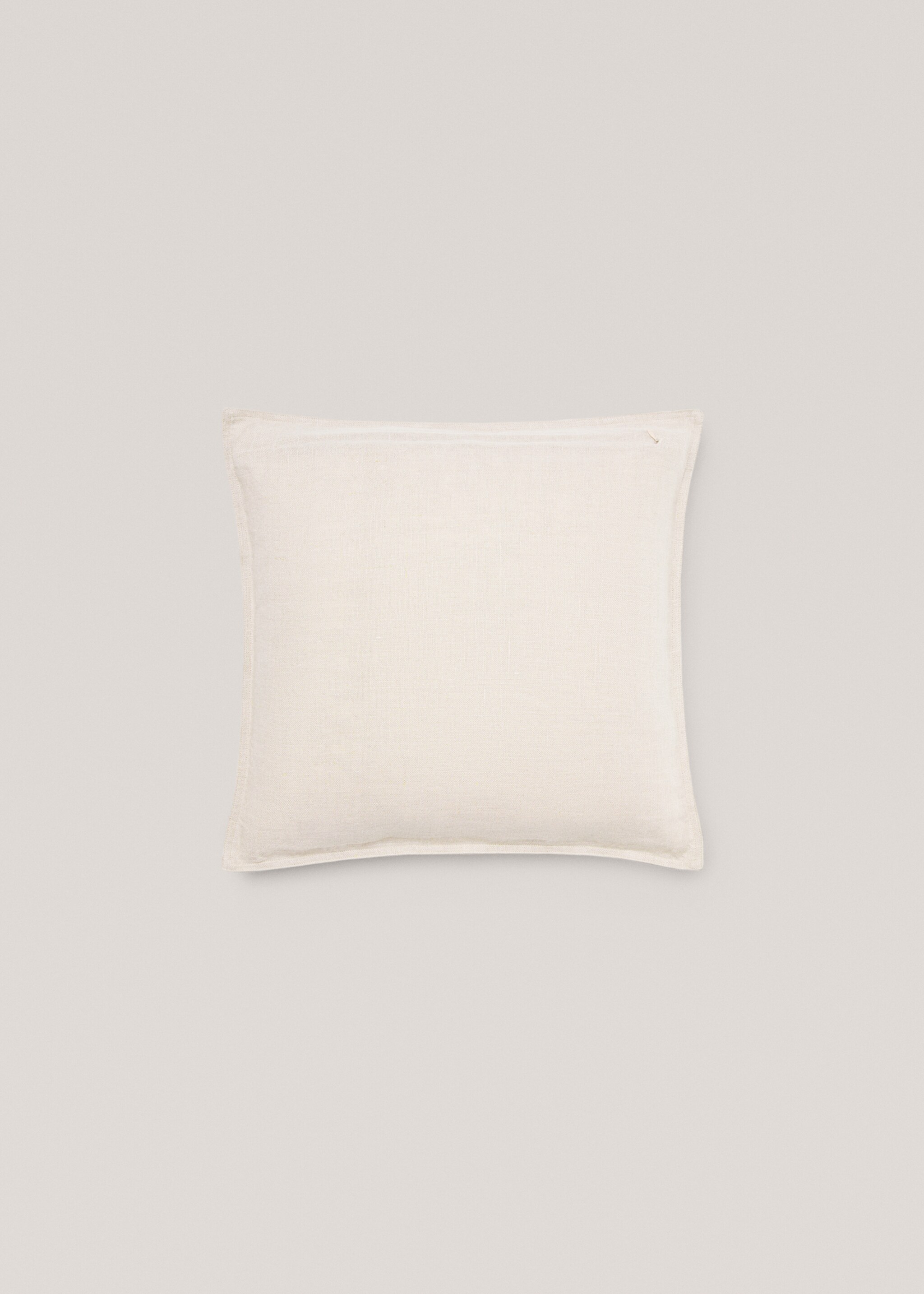 100% linen cushion case 45x45cm - Article without model, Sand. Ref: 77033278-00.