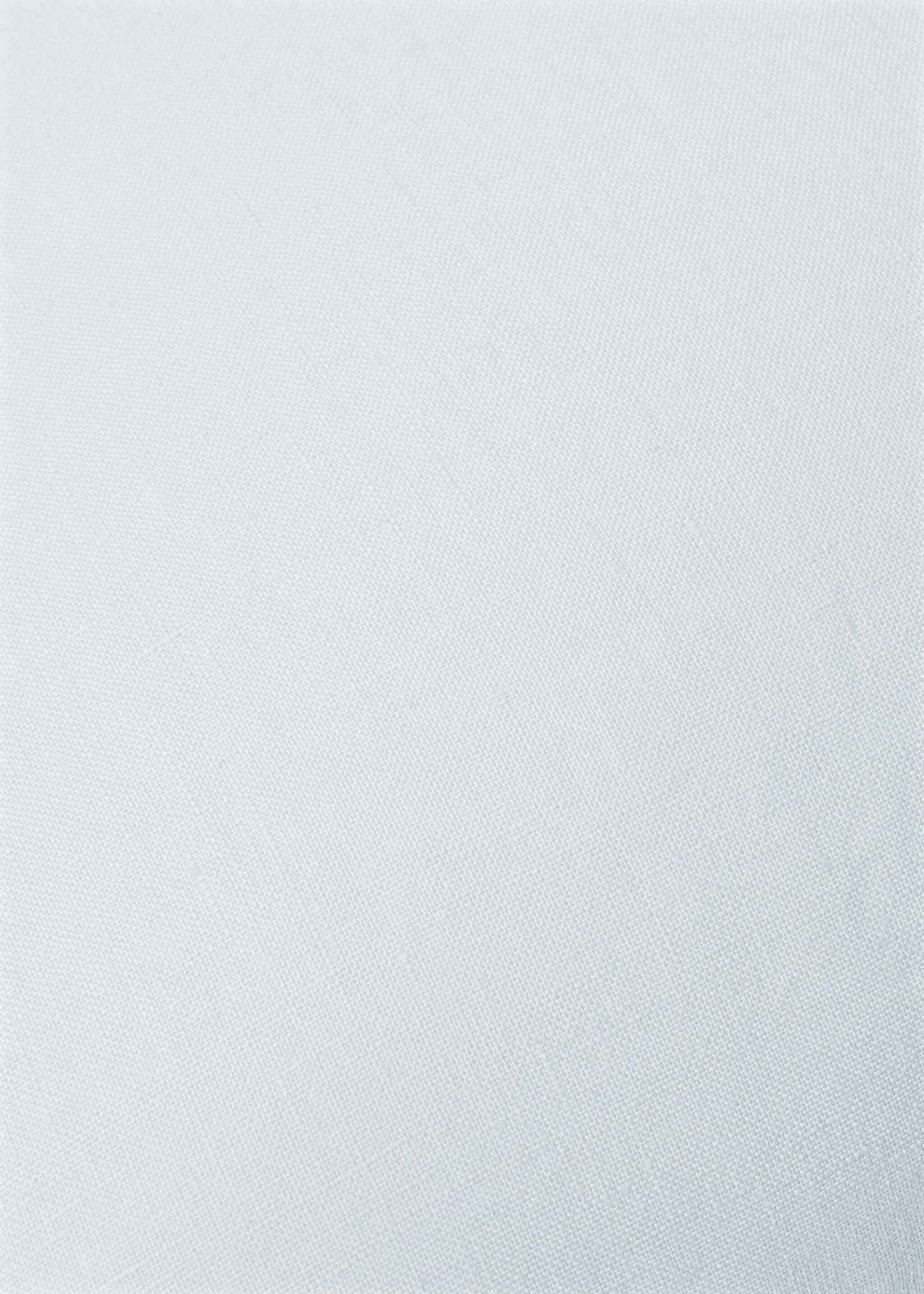 100% linen cushion case 45x45cm - Details of the article 3, Aqua Green. Ref: 77033278-00.