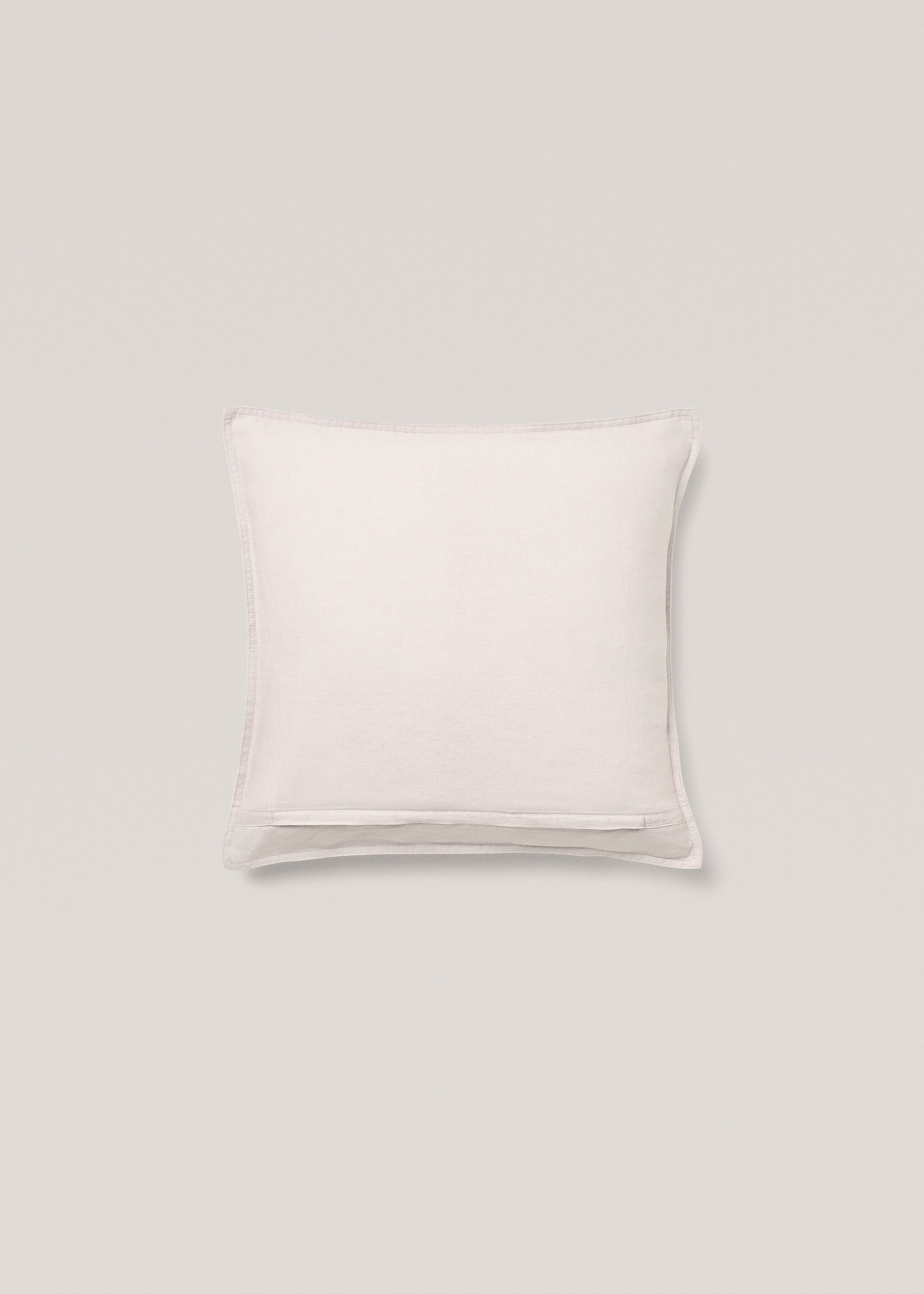 Kuddfodral 100% linne 45x45 cm - Detaljer om artikeln 1, Ljus Heather Grå. Ref: 77033278-00.