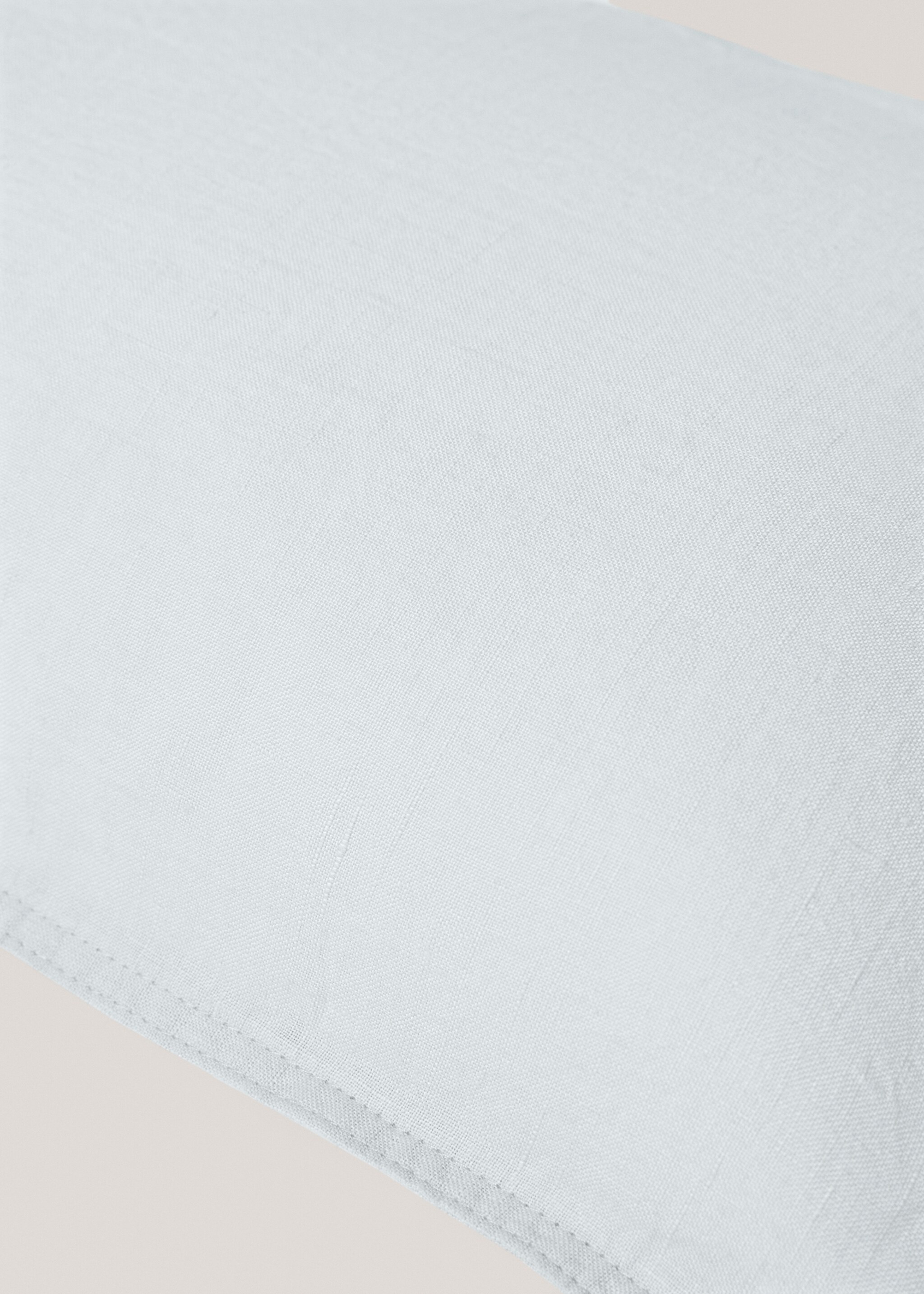 100% linen cushion cover 30x50cm - Details of the article 3, Aqua Green. Ref: 77033279-00.