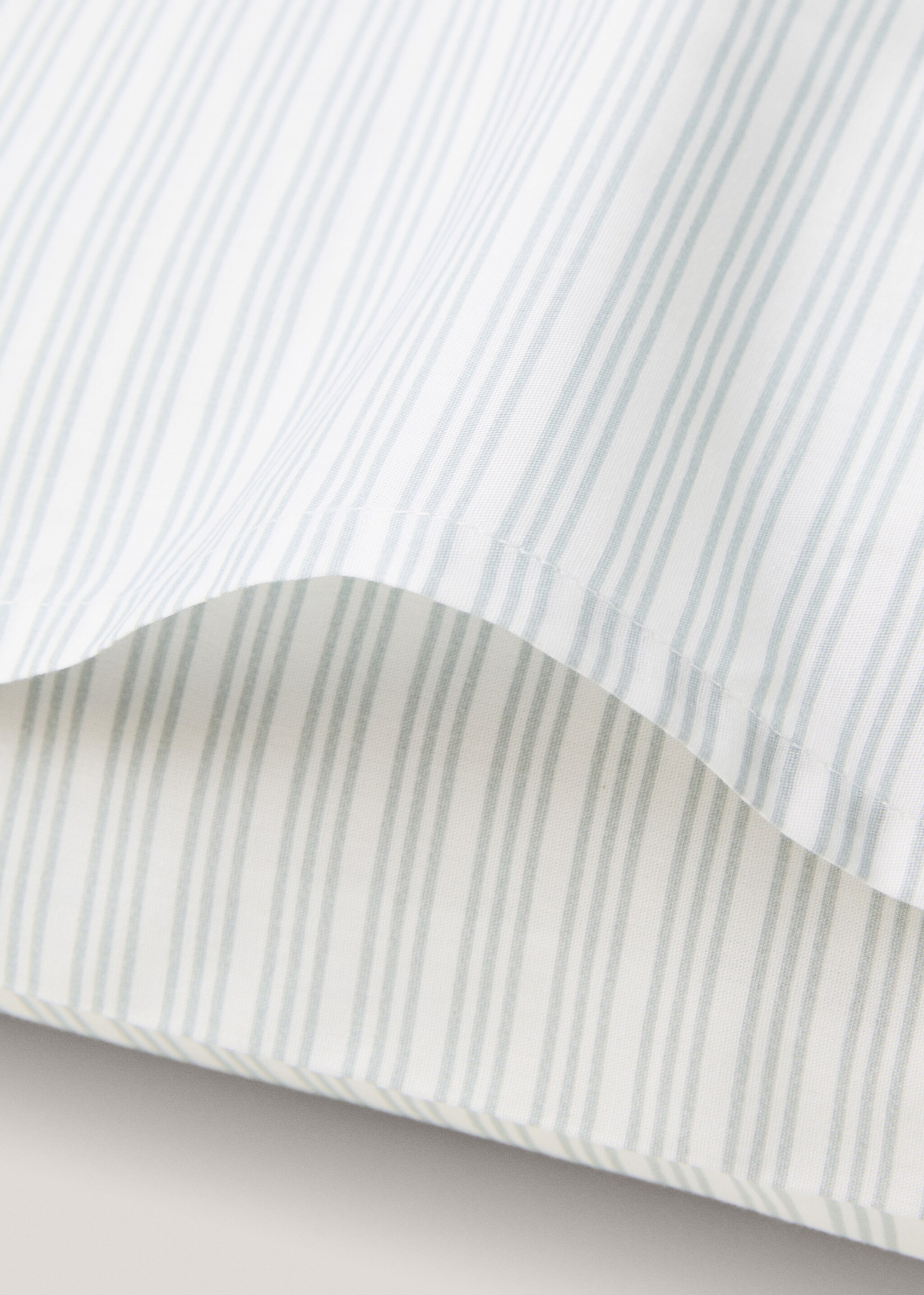 Stripe-print pillow cases 60x60cm - Details of the article 1, Aqua Green. Ref: 77033282-00.