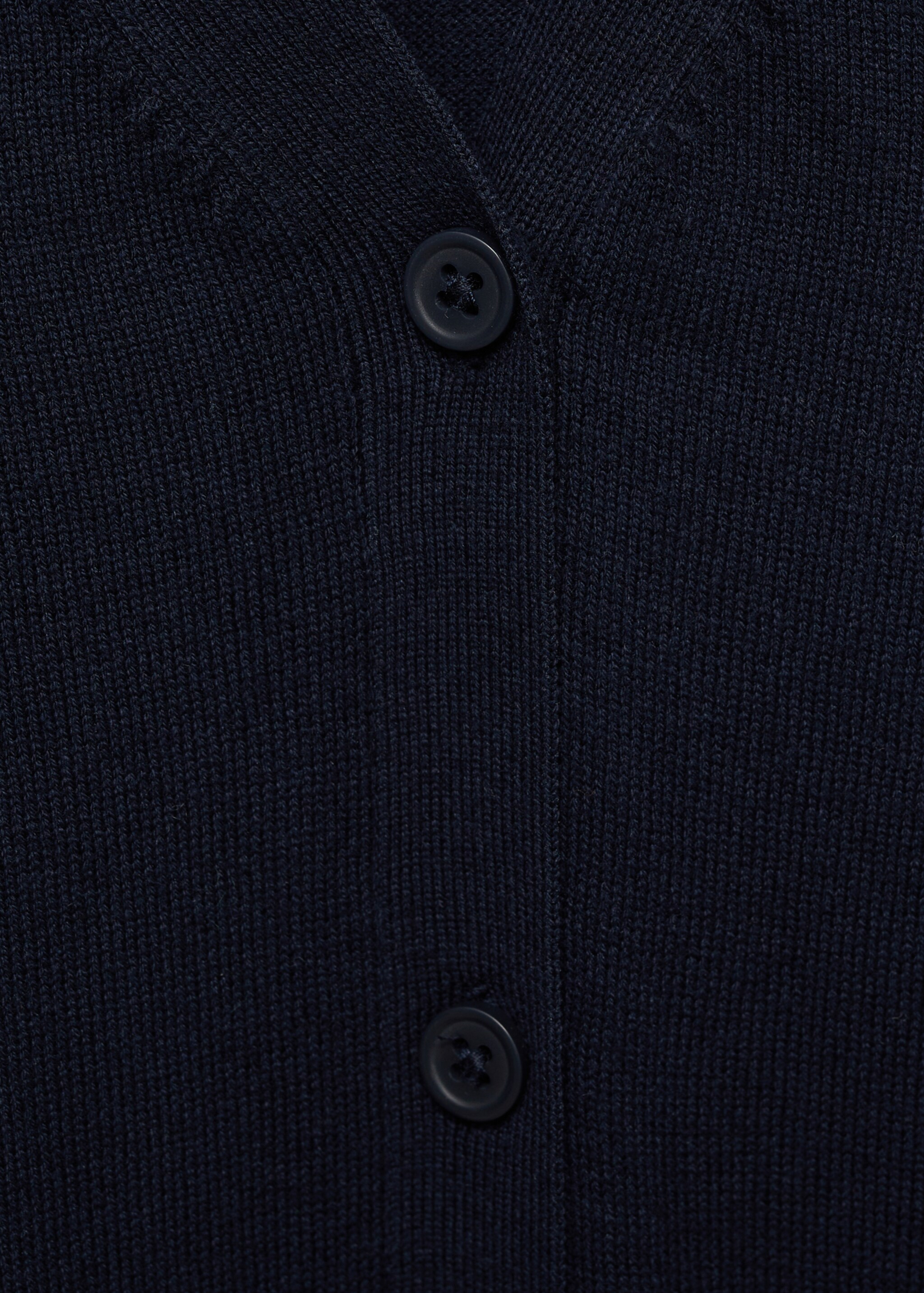 Button knit cardigan - Details of the article 8, Dark Navy. Ref: 77033665-00.