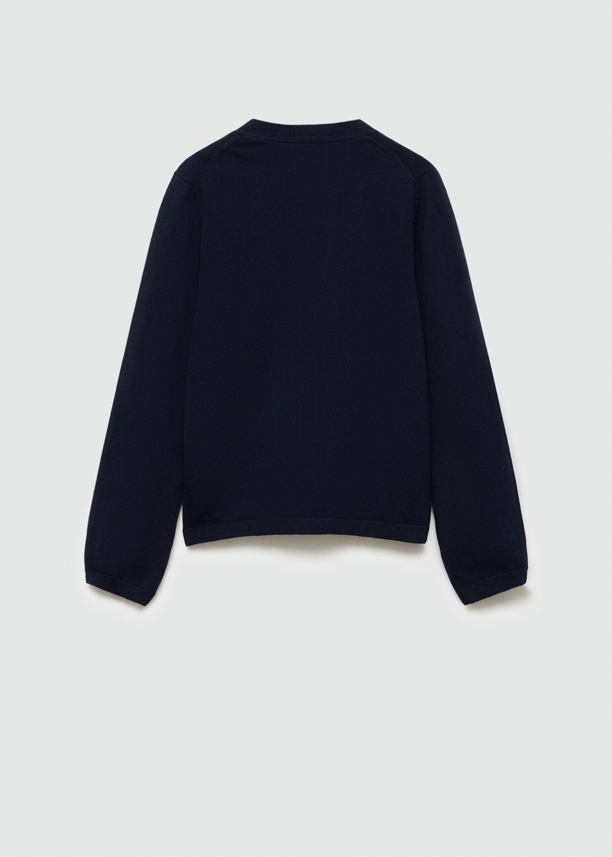 Button knit cardigan - Reverse of the article, Dark Navy. Ref: 77033665-00.