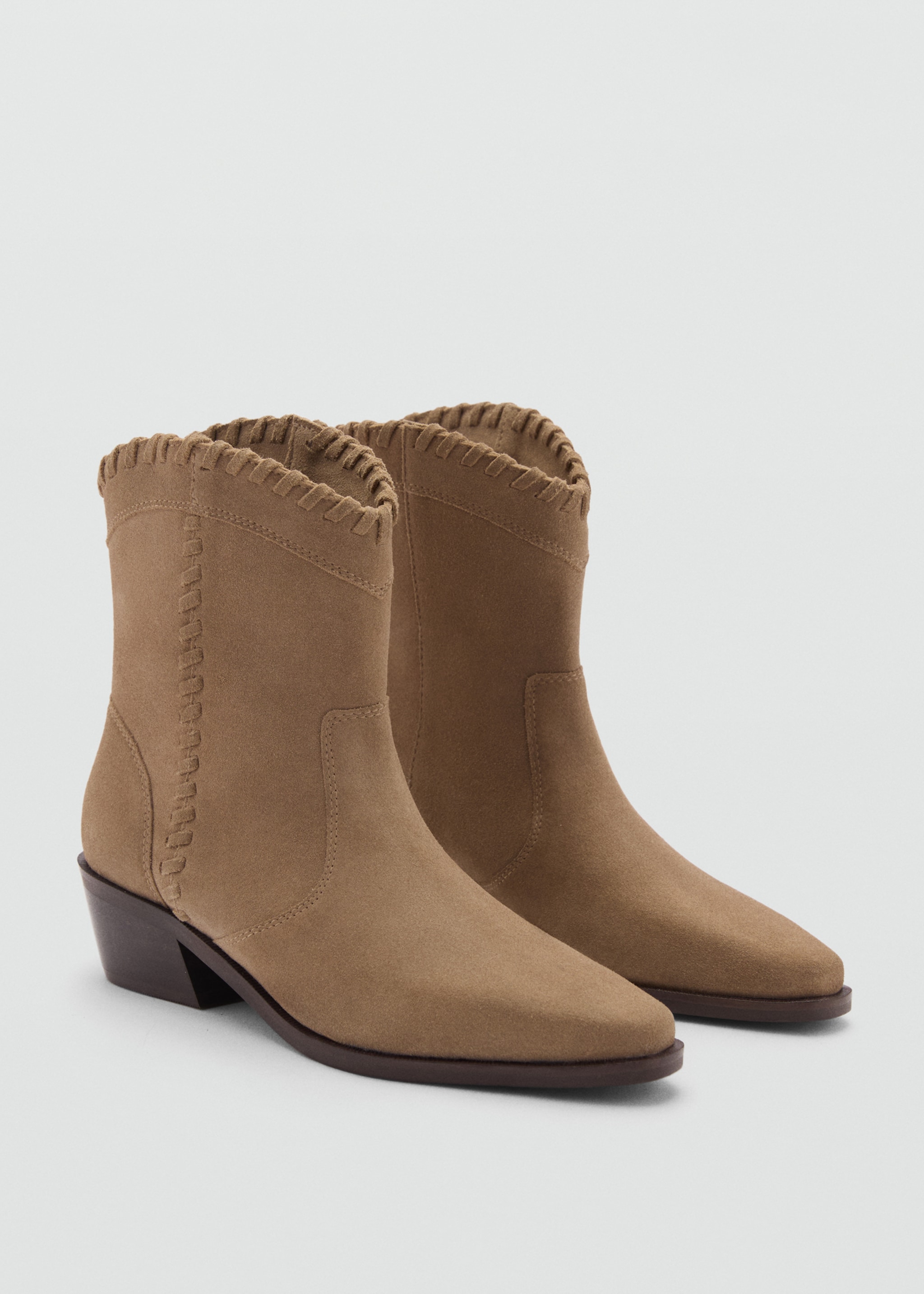 Leather ankle boots - Medium plane, Medium Brown. Ref: 77033666-00.